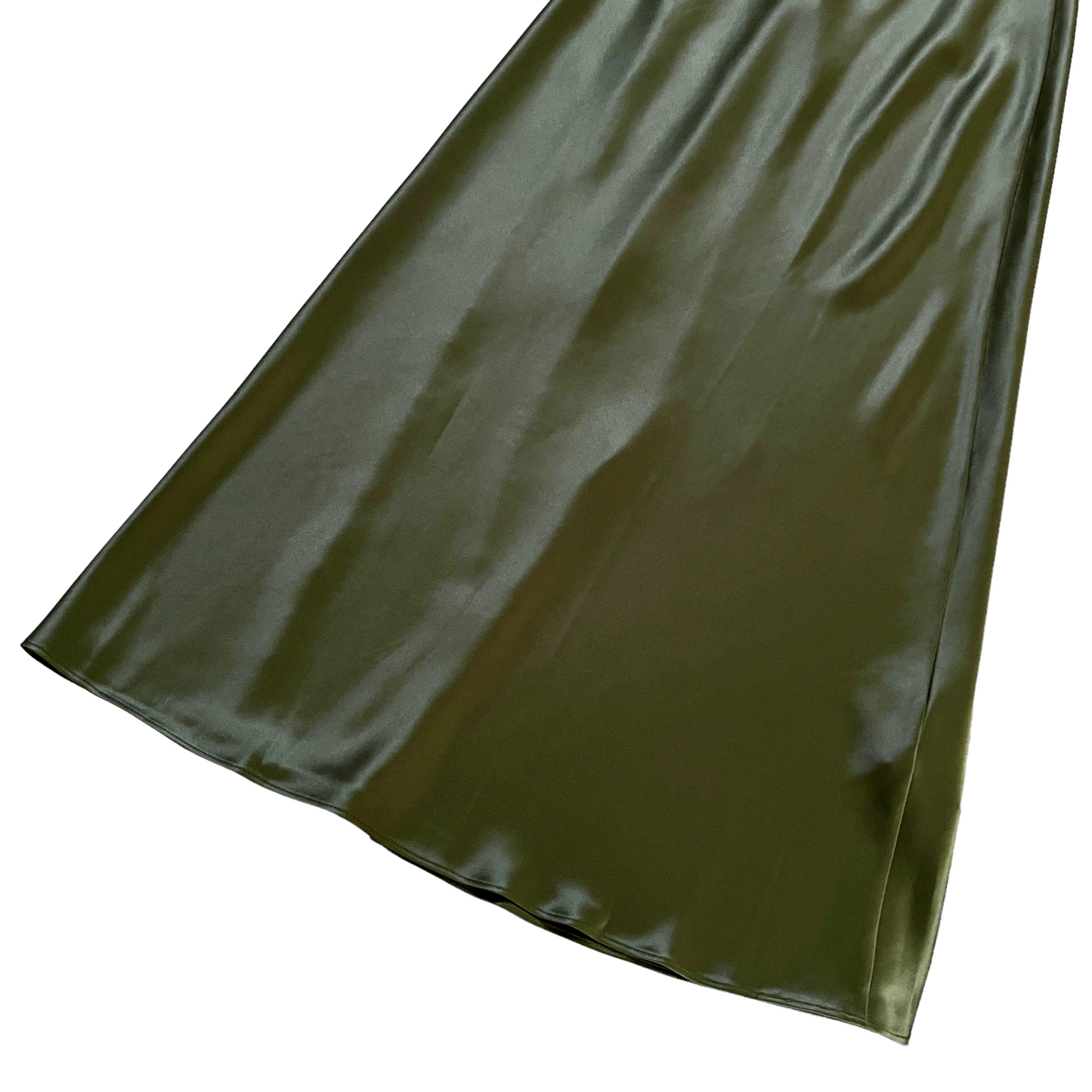 NICHOLAS Edyth Keyhole Necklace Gown in Dark Olive