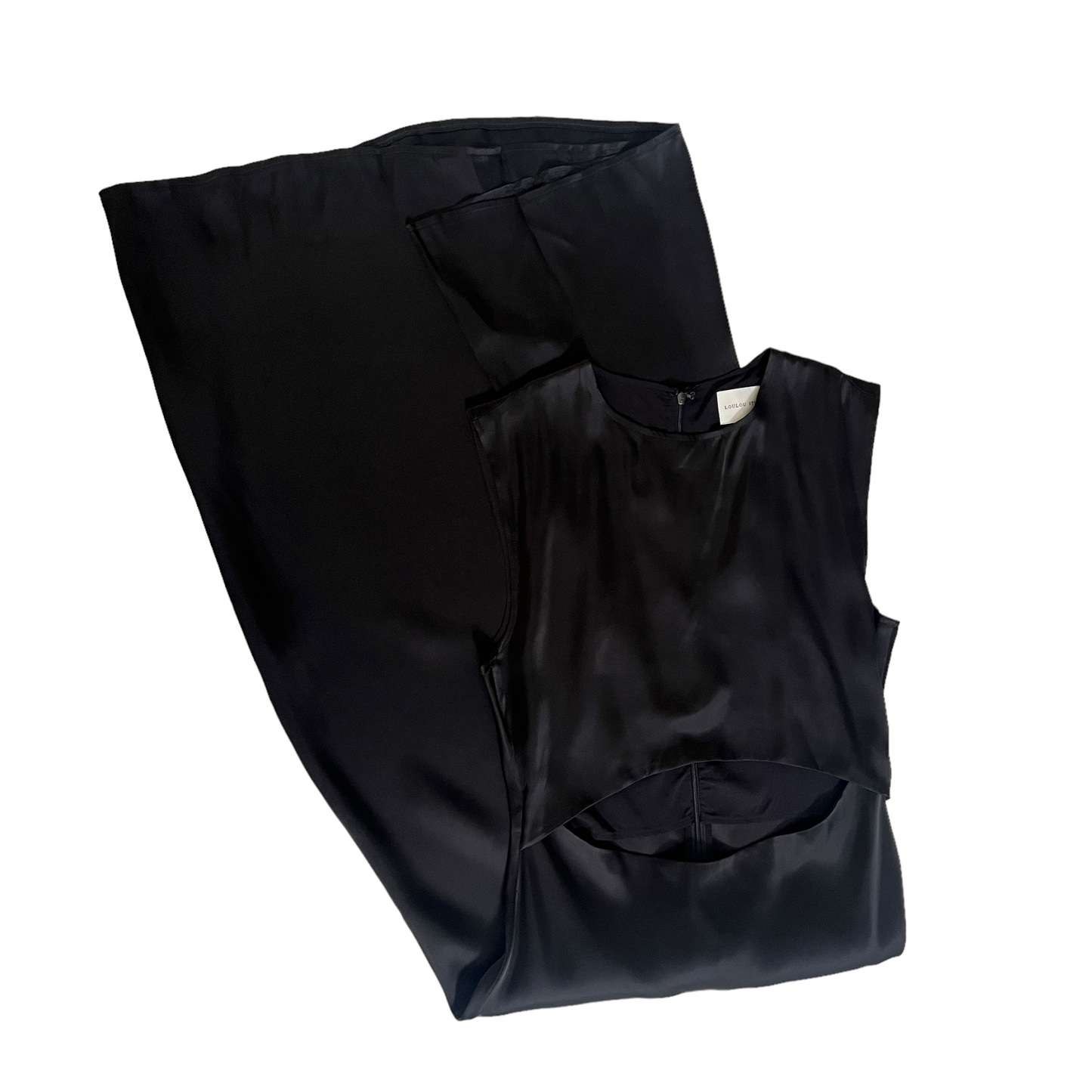 Loulou Studio Copan Cut Out Sleeveless Dress in Black