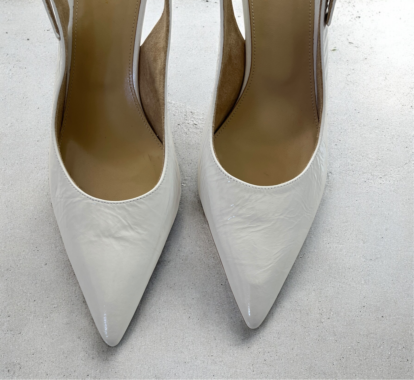 KHAITE River Slingback 75 Pump in White