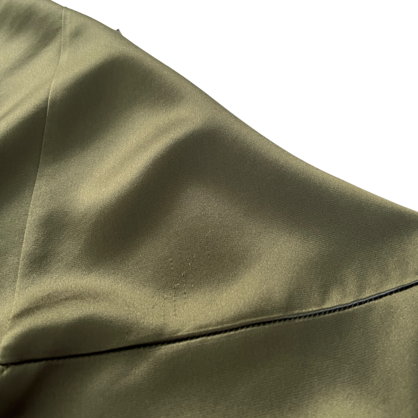 NICHOLAS Edyth Keyhole Necklace Gown in Dark Olive