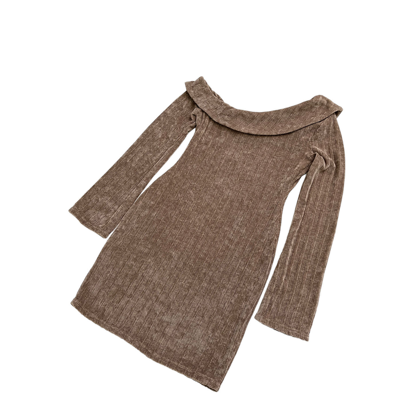 MAJORELLE Shea Chenille Mini Dress in Mocha Latte