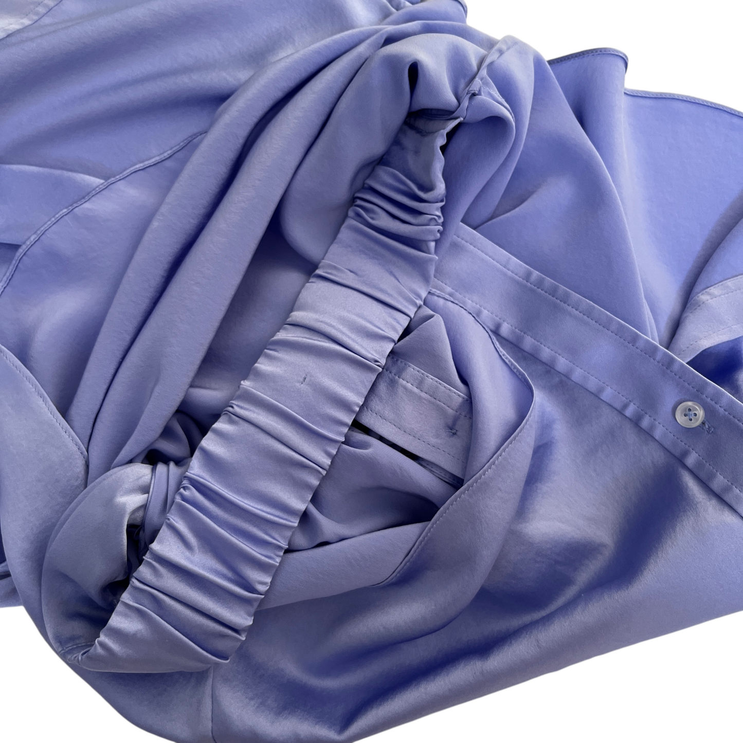 Alexander Wang Threaded Placket Draped Shirt Dress in Easter Egg