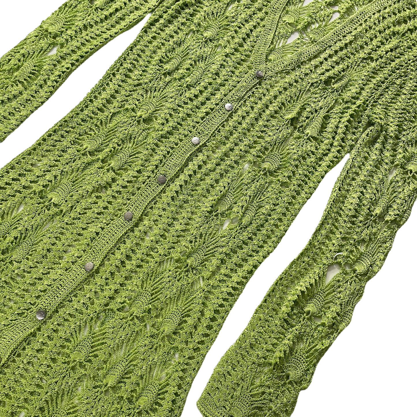 SER.O.YA Allison Crochet Cardigan in Lime