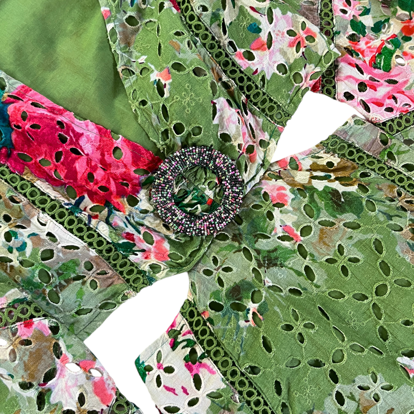 HEMANT AND NANDITA Zaria Short Dress in Military Green