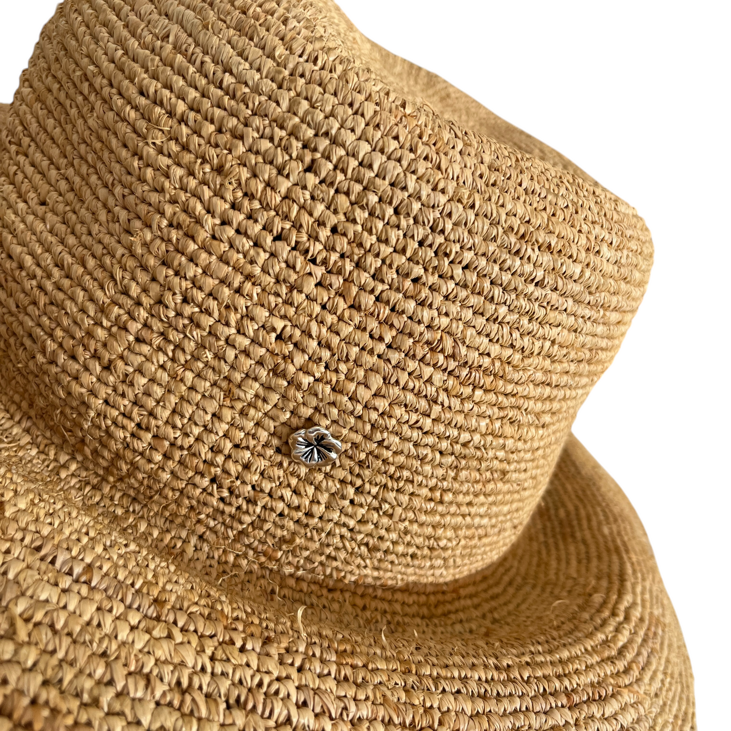 florabella Lucia Brim Sunhat in Natural & White