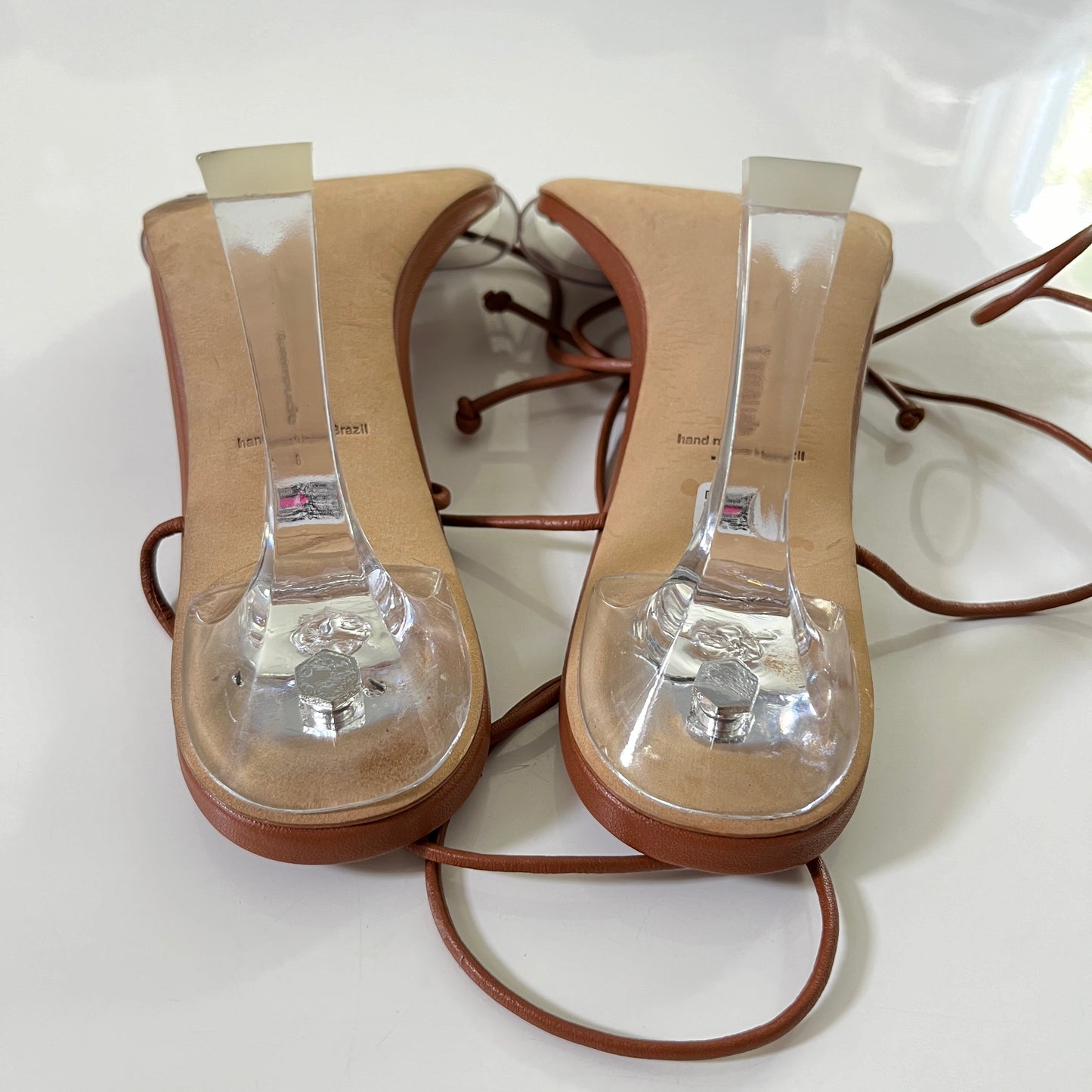 Larroude The Gloria Heel in Caramel