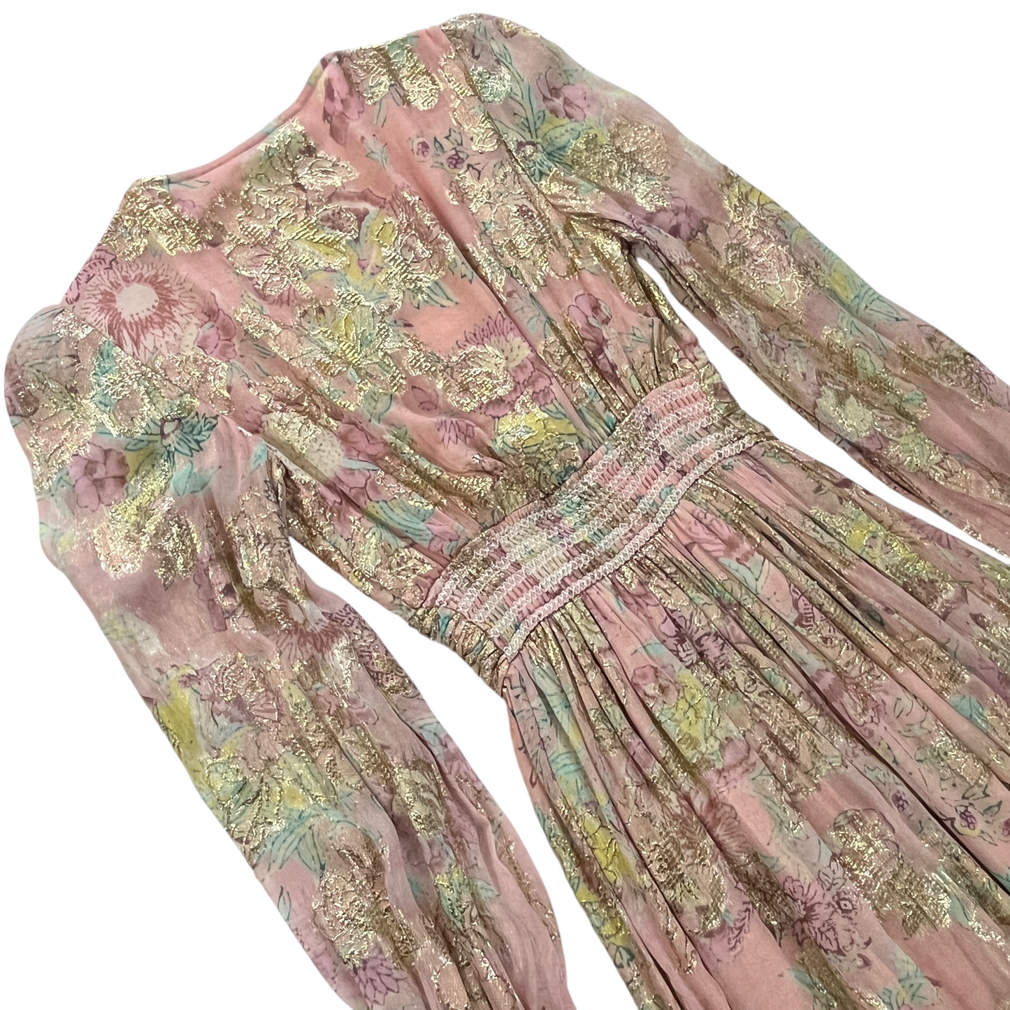 HEMANT AND NANDITA Nora Maxi Dress in Rose Pink