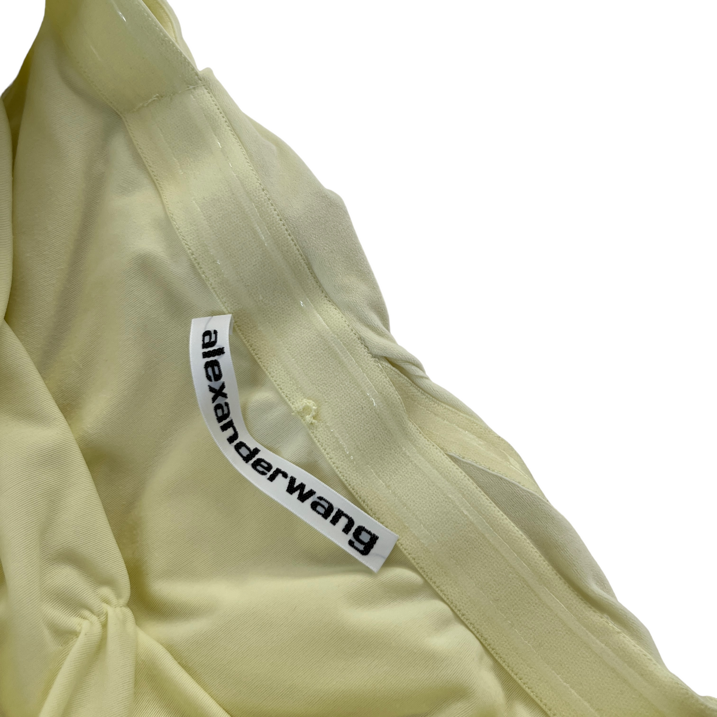 Alexander Wang Interwoven Off Shoulder Mini Dress in Tender Yellow