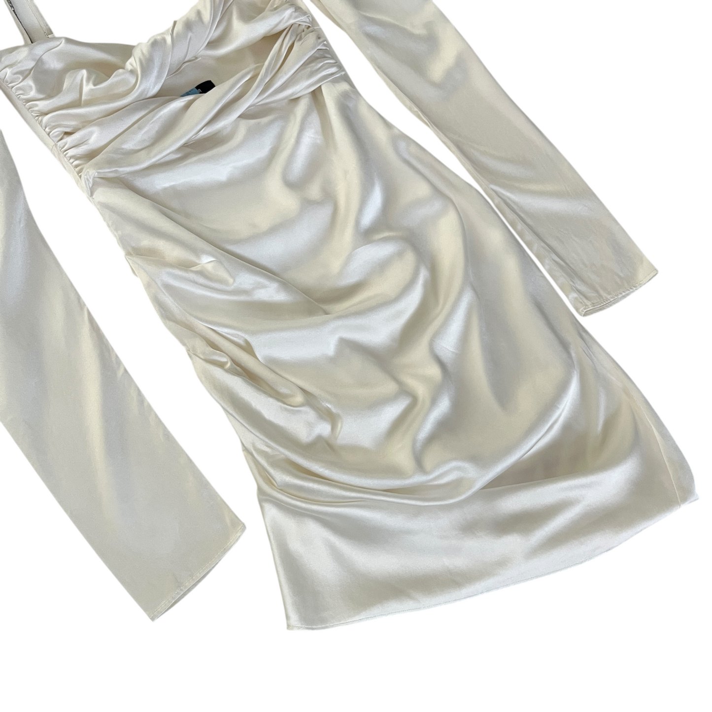 The Bar Twist Dress in Ivory 2