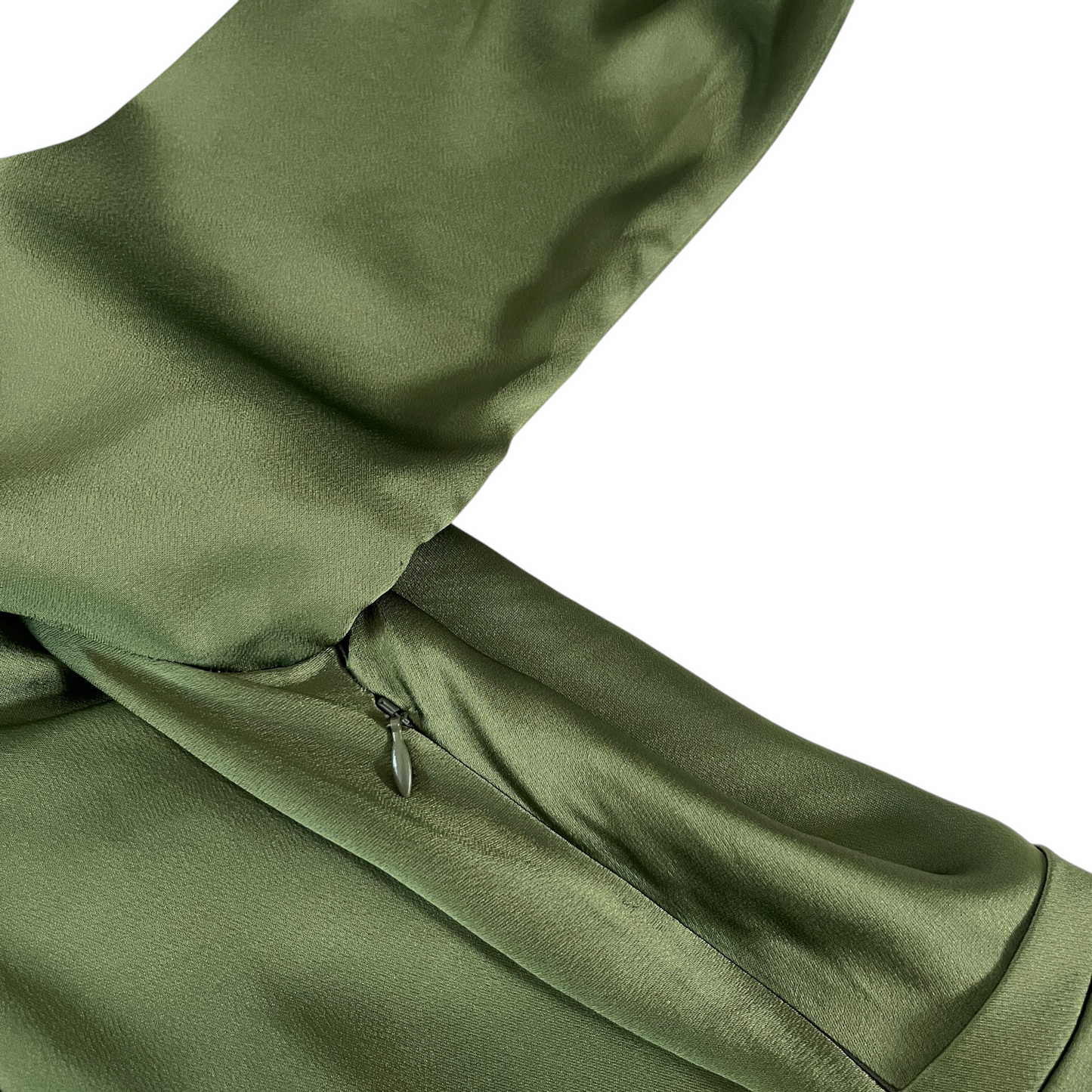SIMKHAI Cameron One Shoulder Mini Dress In Nori 4