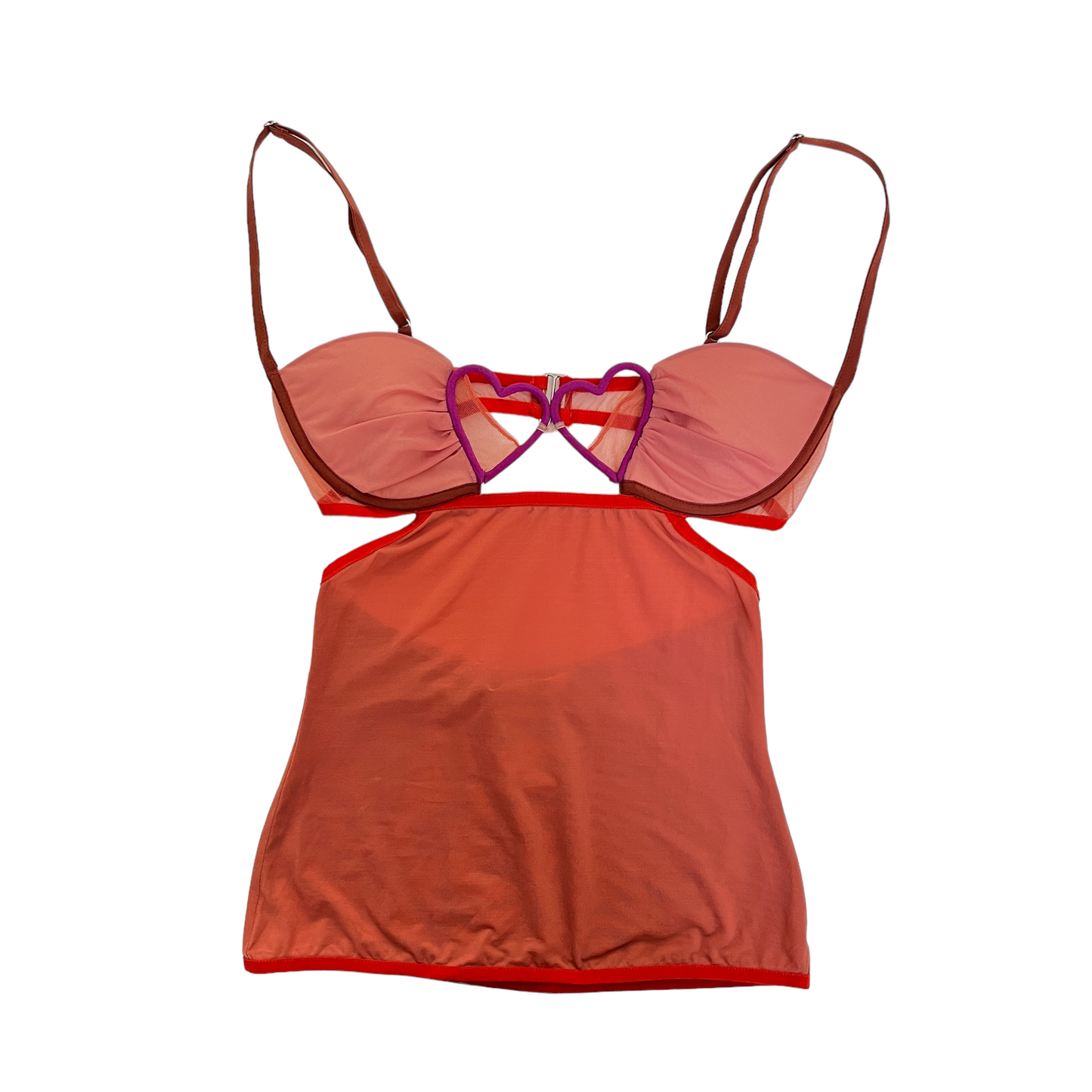 Nensi Dojaka Heart Bra Top in Autumn Glaze