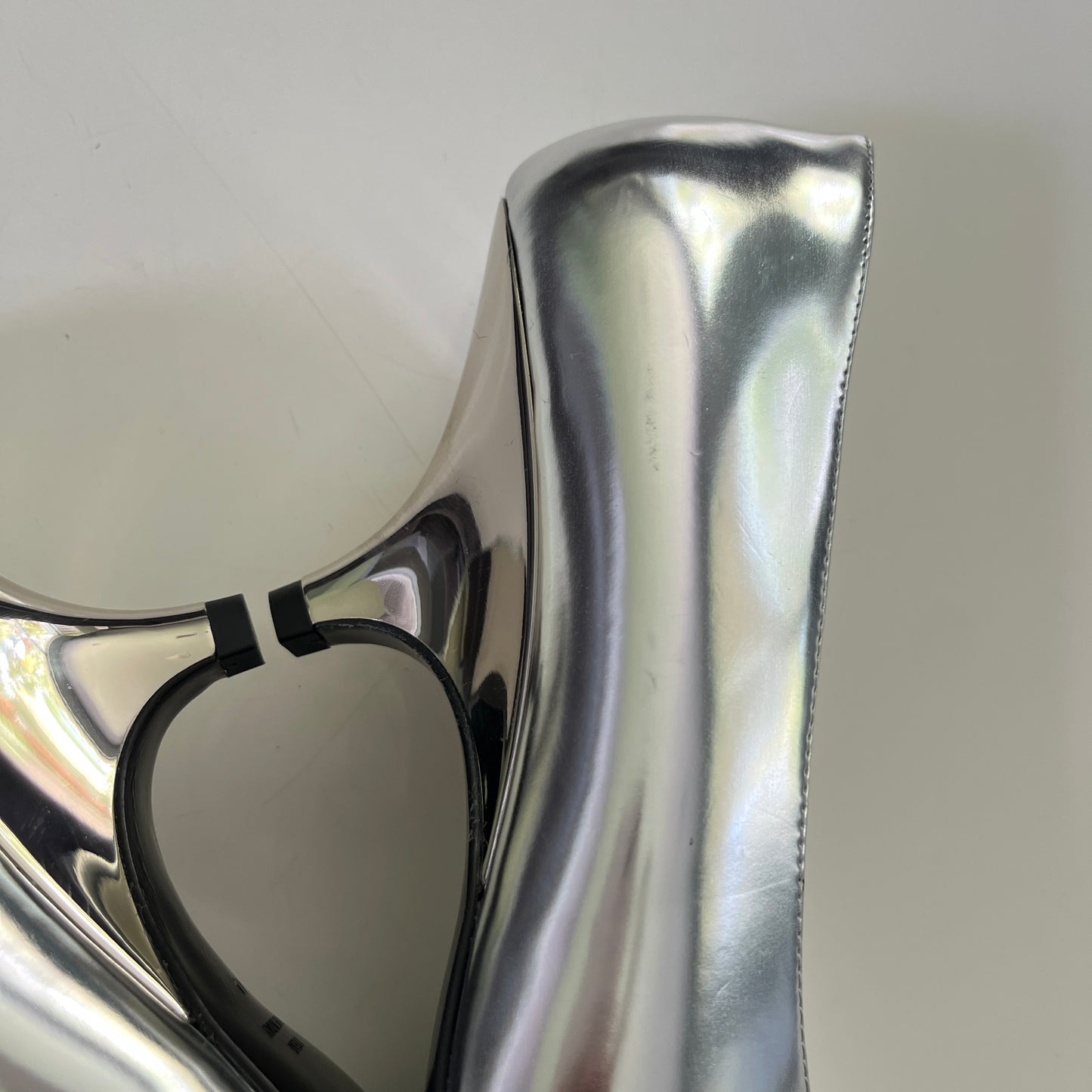 Toteme Wedge Heel Pumps in Mirror Silver