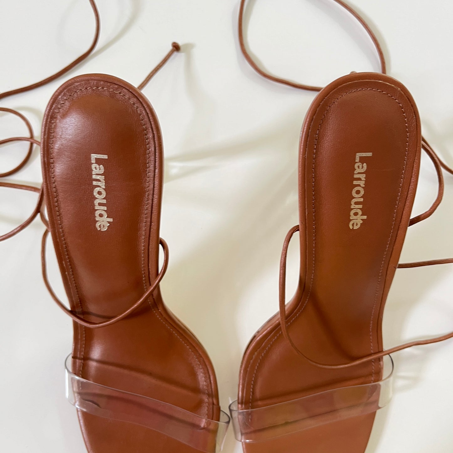 Larroude The Gloria Heel in Caramel