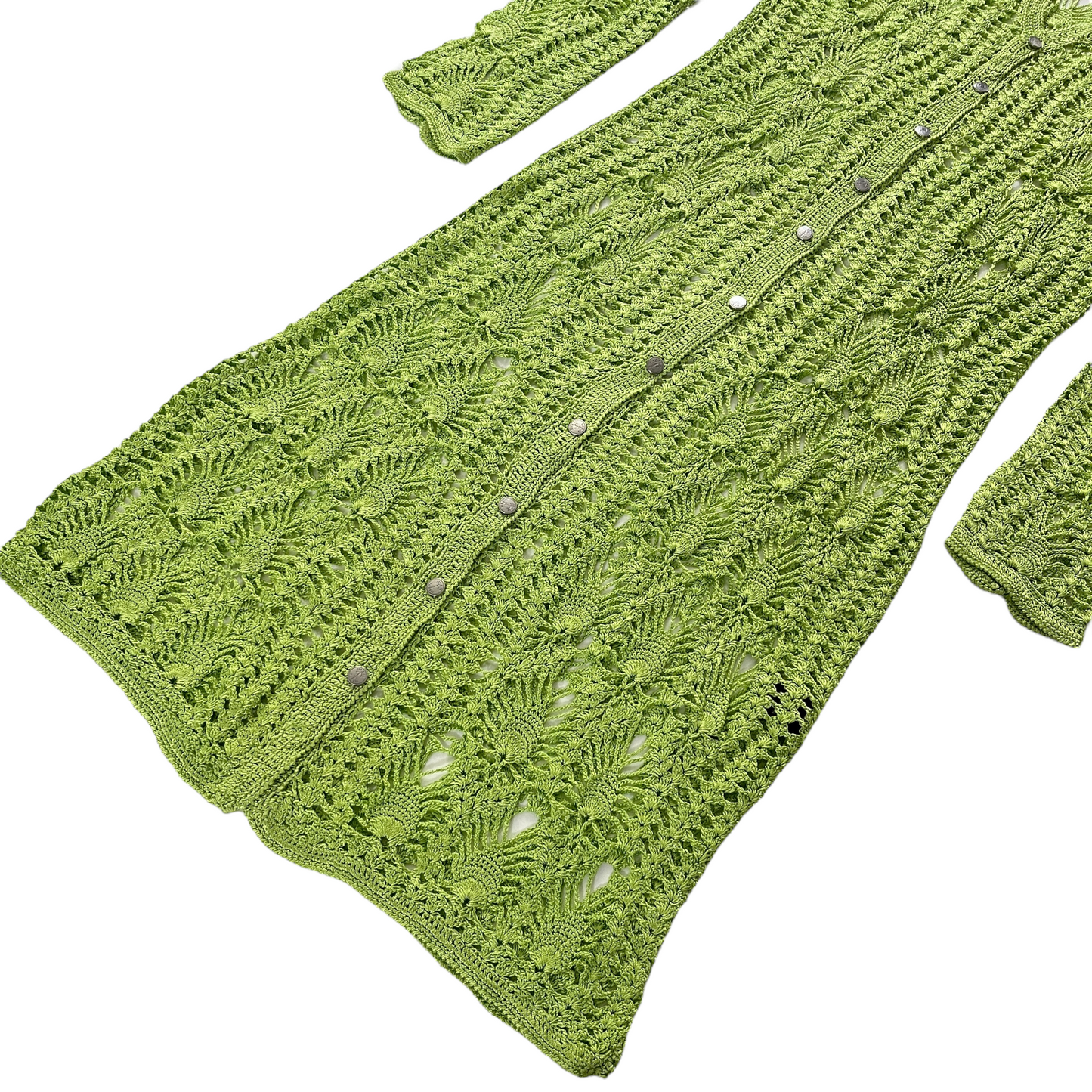 SER.O.YA Allison Crochet Cardigan in Lime