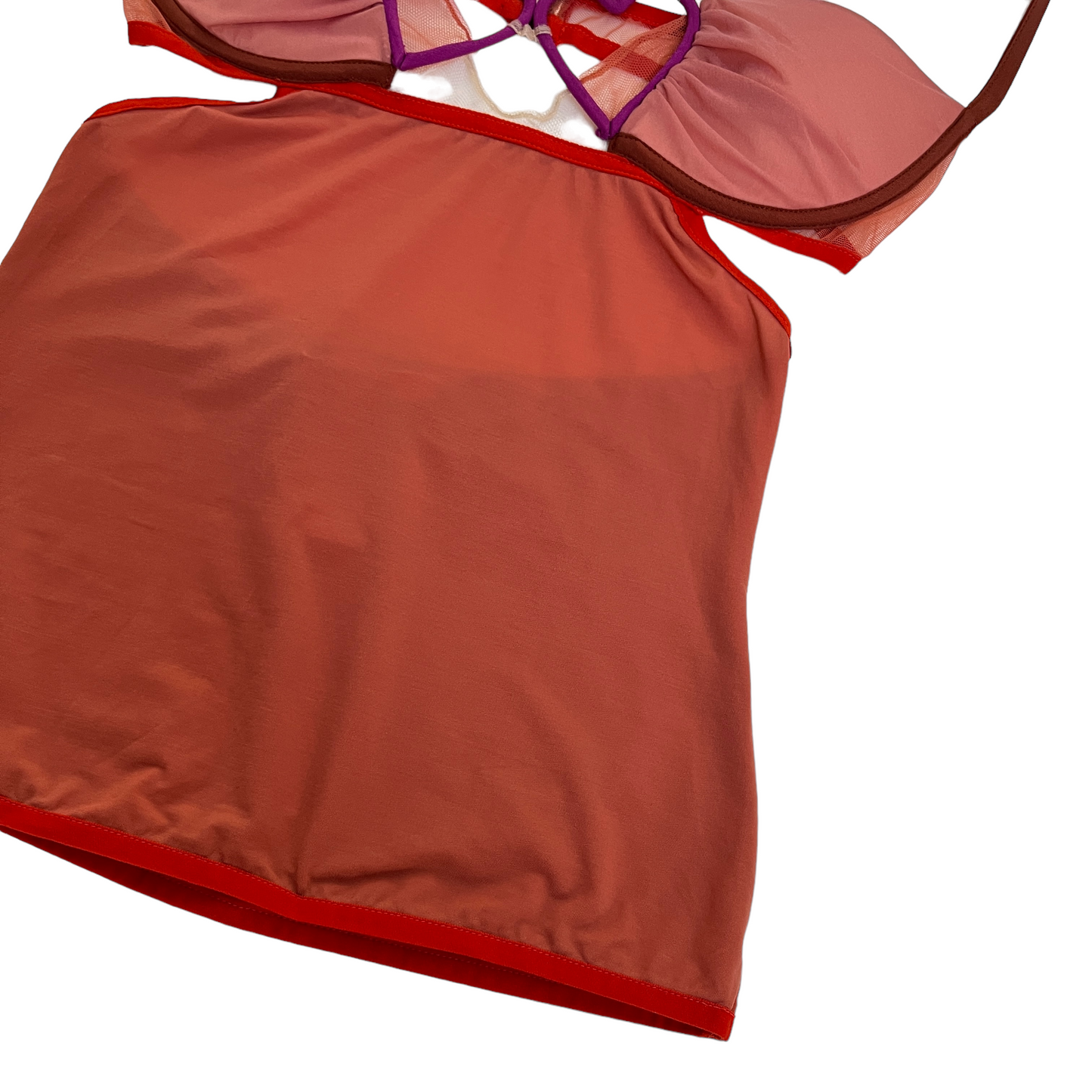 Nensi Dojaka Heart Bra Top in Autumn Glaze