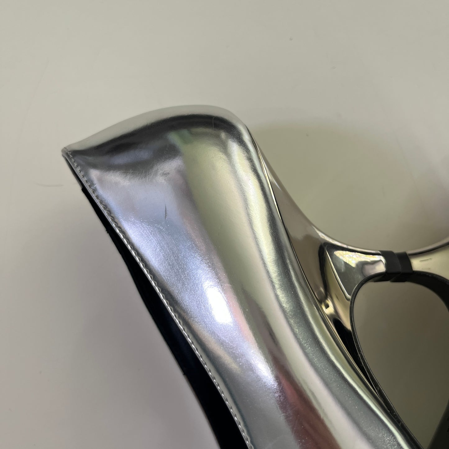Toteme Wedge Heel Pumps in Mirror Silver