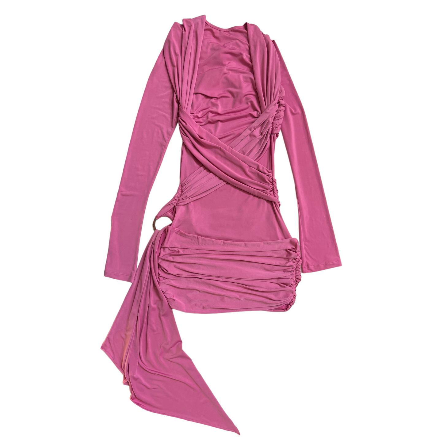 THE ATTICO Fran Mini Dress in Shocking Pink