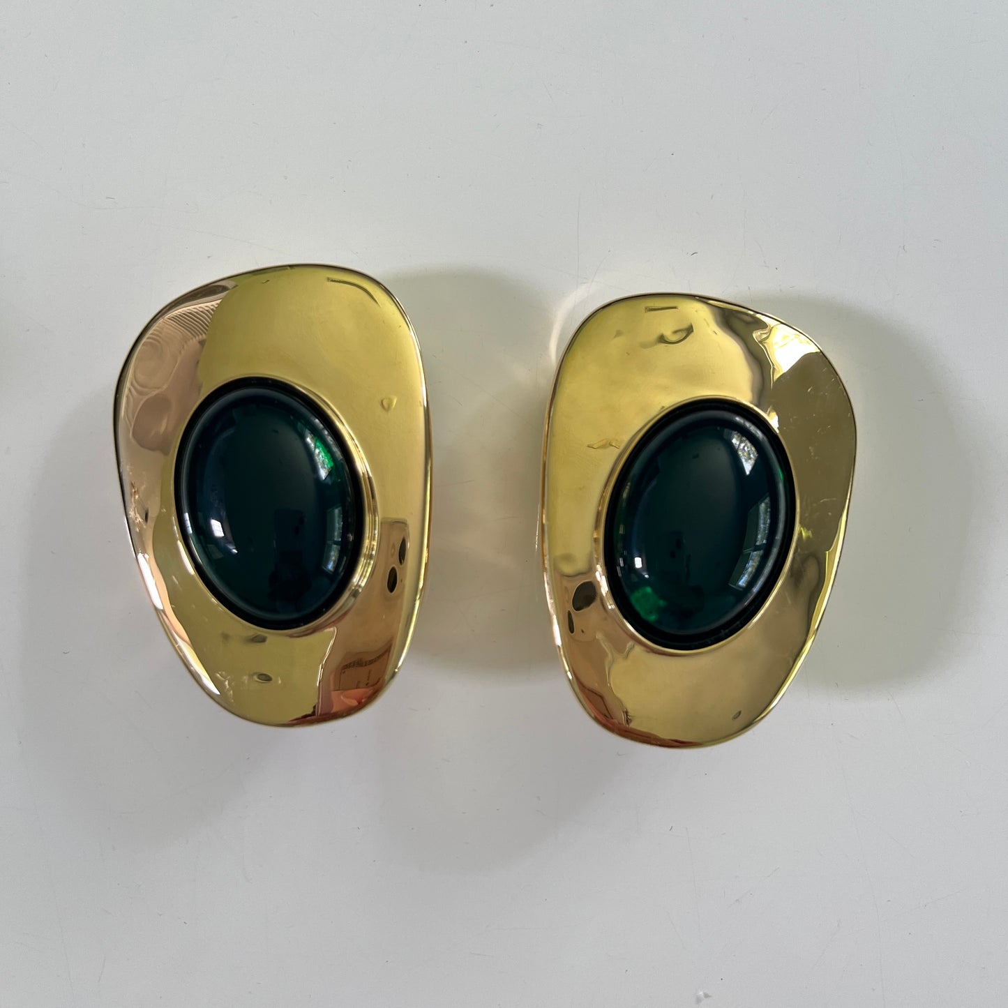Saint Laurent Earrings in Or Laiton & Vert