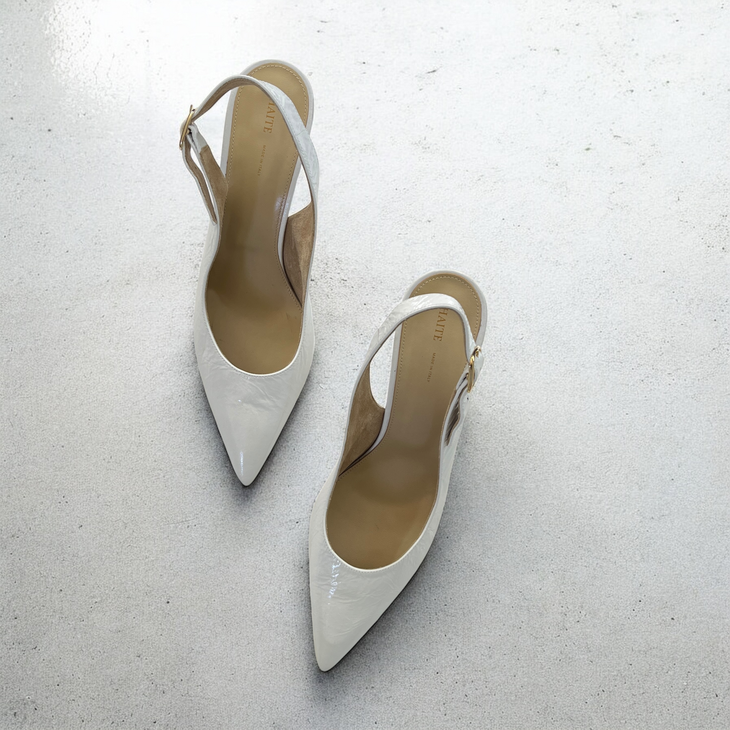 KHAITE River Slingback 75 Pump in White