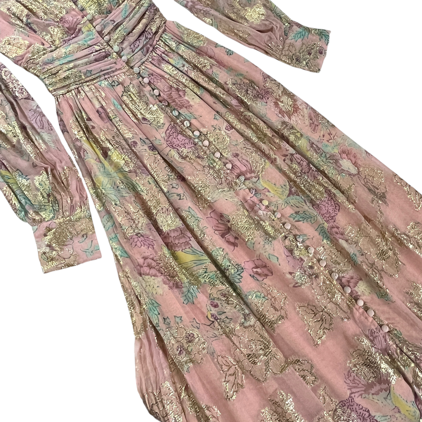 HEMANT AND NANDITA Nora Maxi Dress in Rose Pink