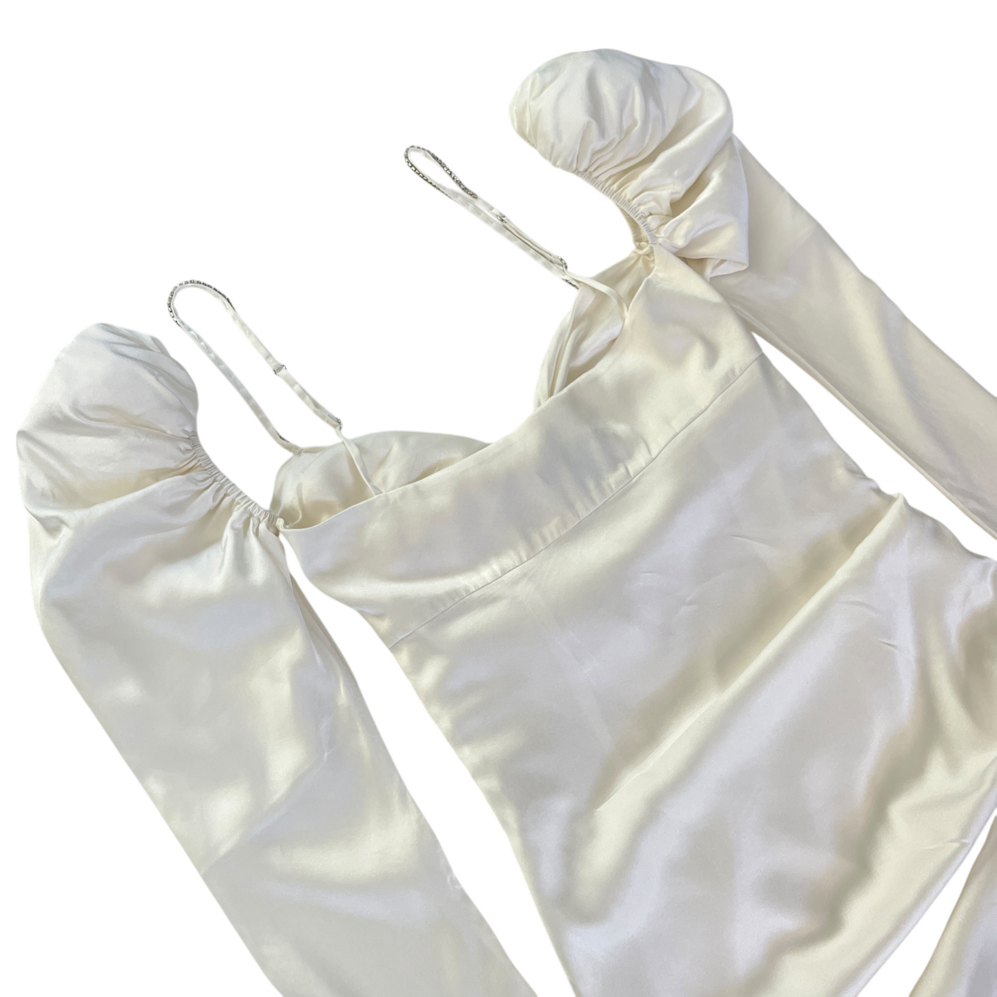 The Bar Twist Dress in Ivory 2
