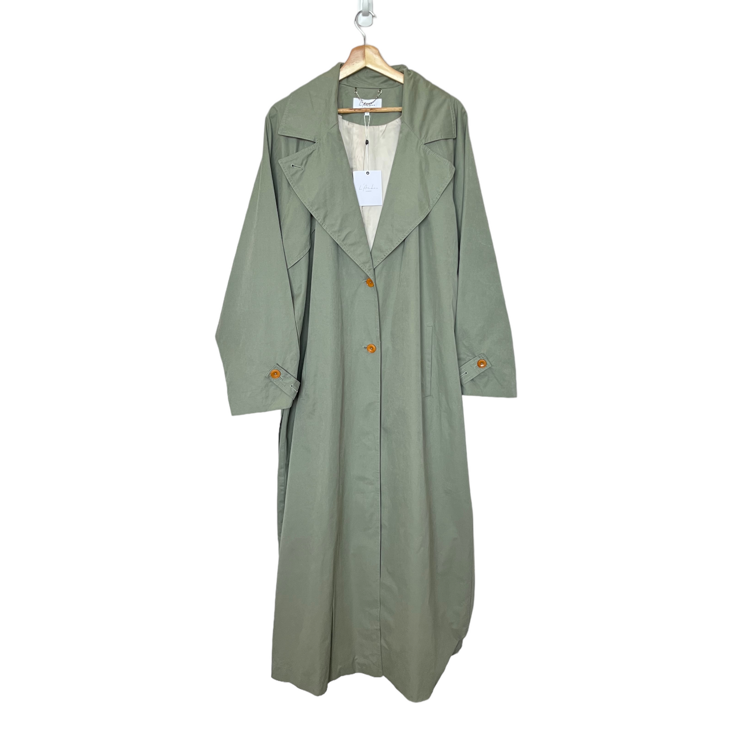 L'Academie Trench Coat in green