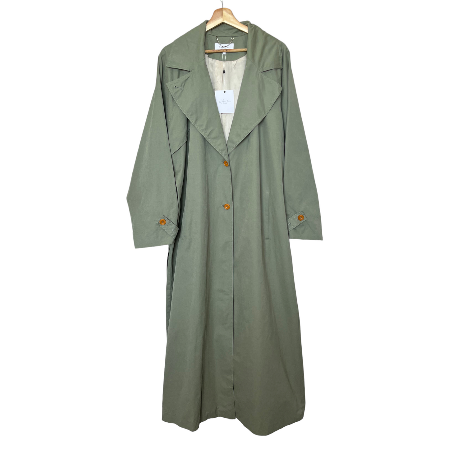 L'Academie Trench Coat in green