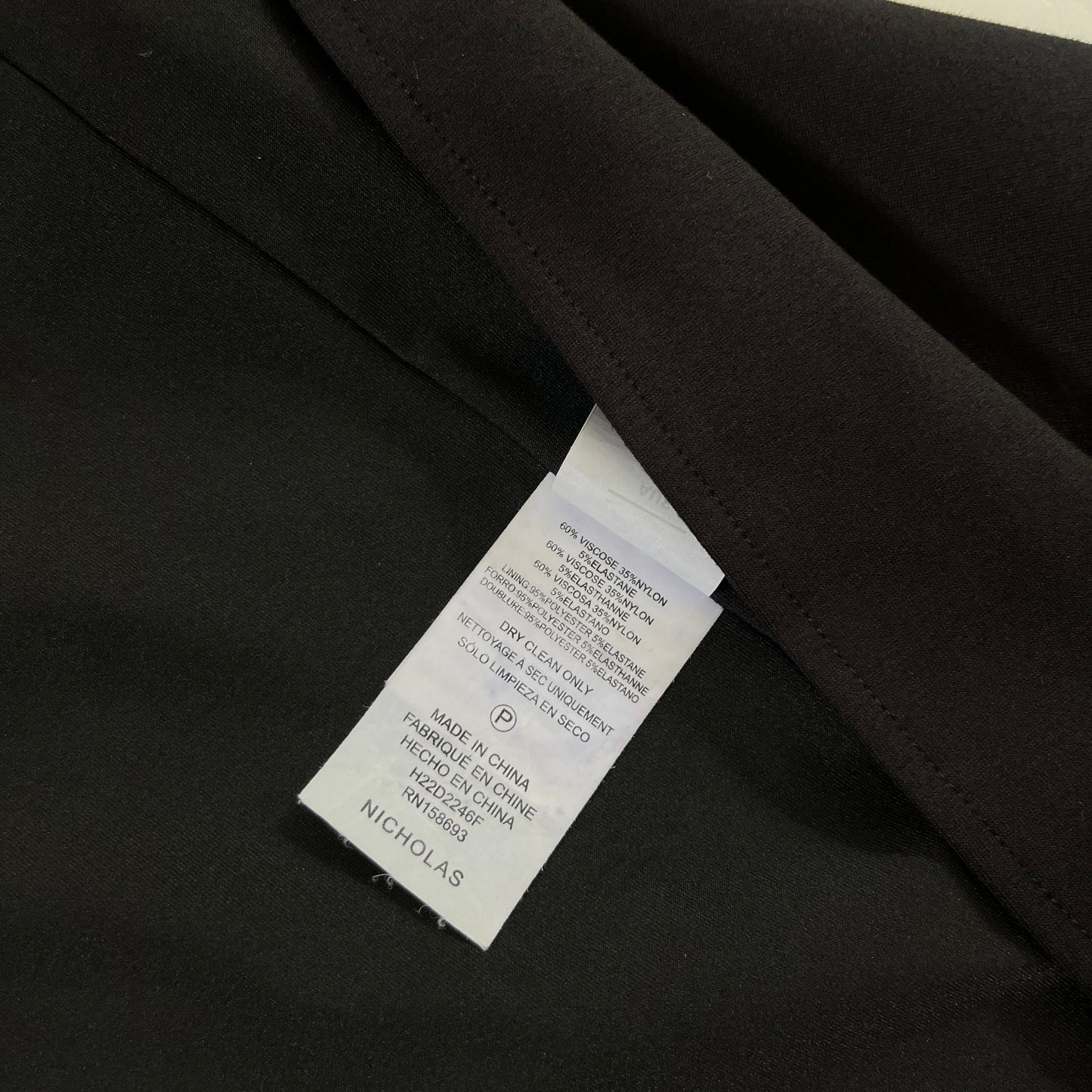 NICHOLAS Tena Deep V Sweetheart Gown in Black