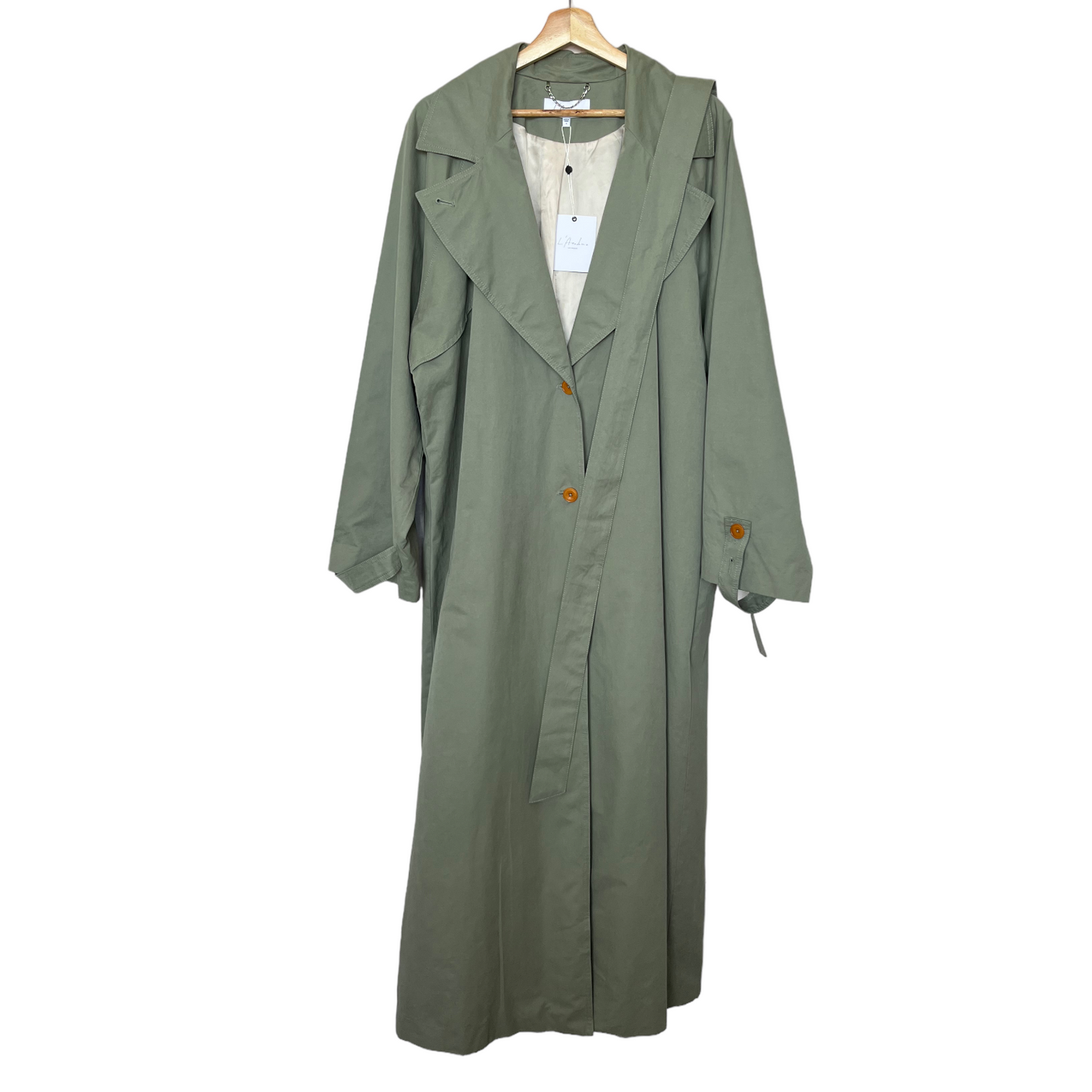 L'Academie Trench Coat in green
