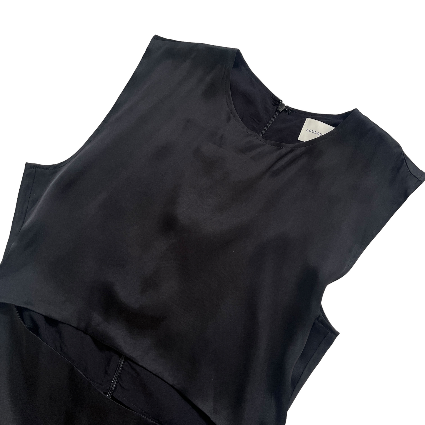 Loulou Studio Copan Cut Out Sleeveless Dress in Black