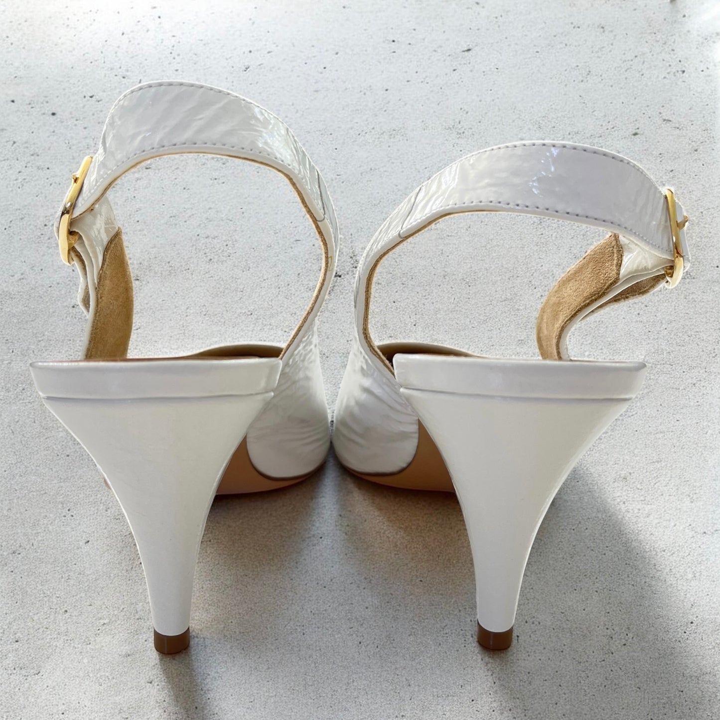 KHAITE River Slingback 75 Pump in White