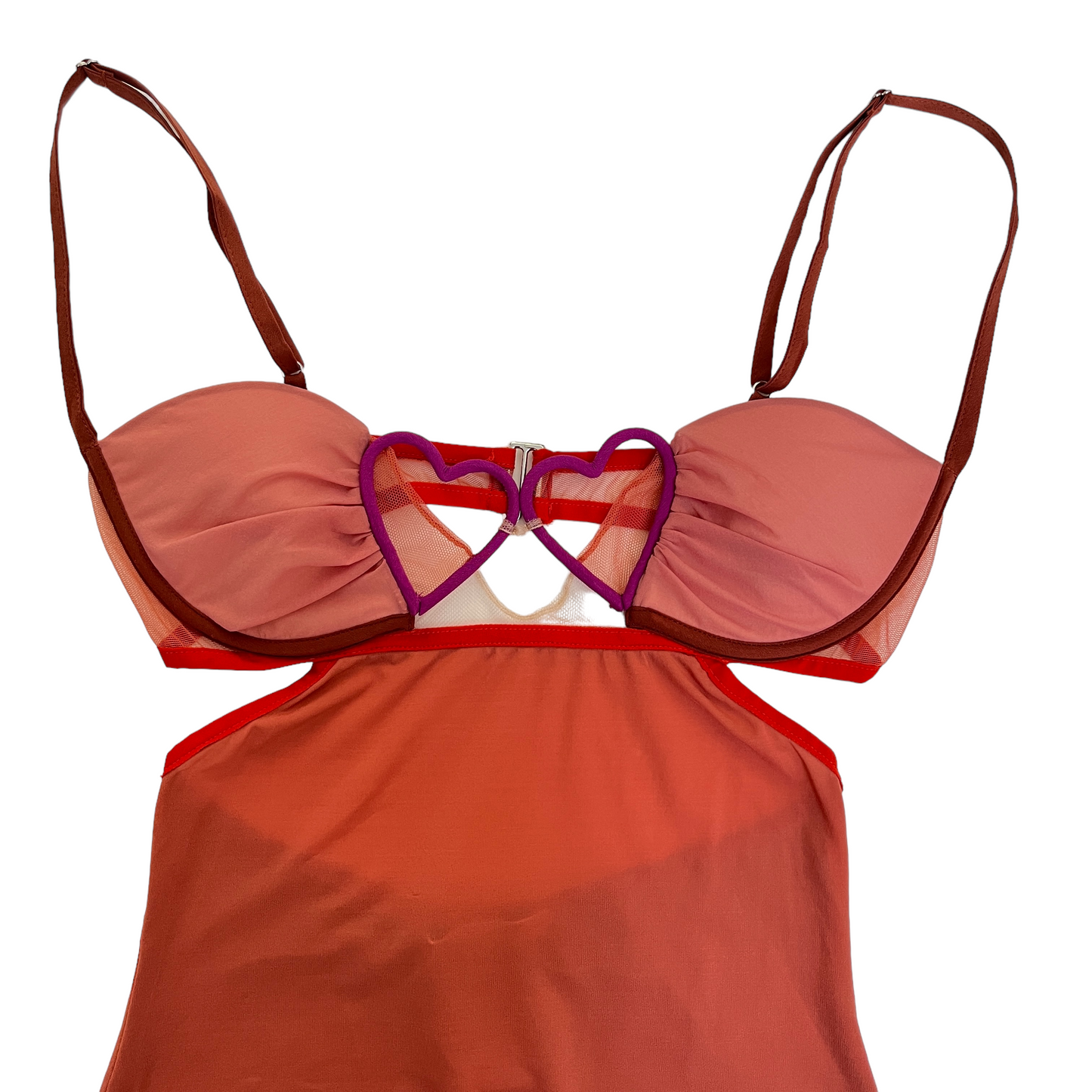 Nensi Dojaka Heart Bra Top in Autumn Glaze