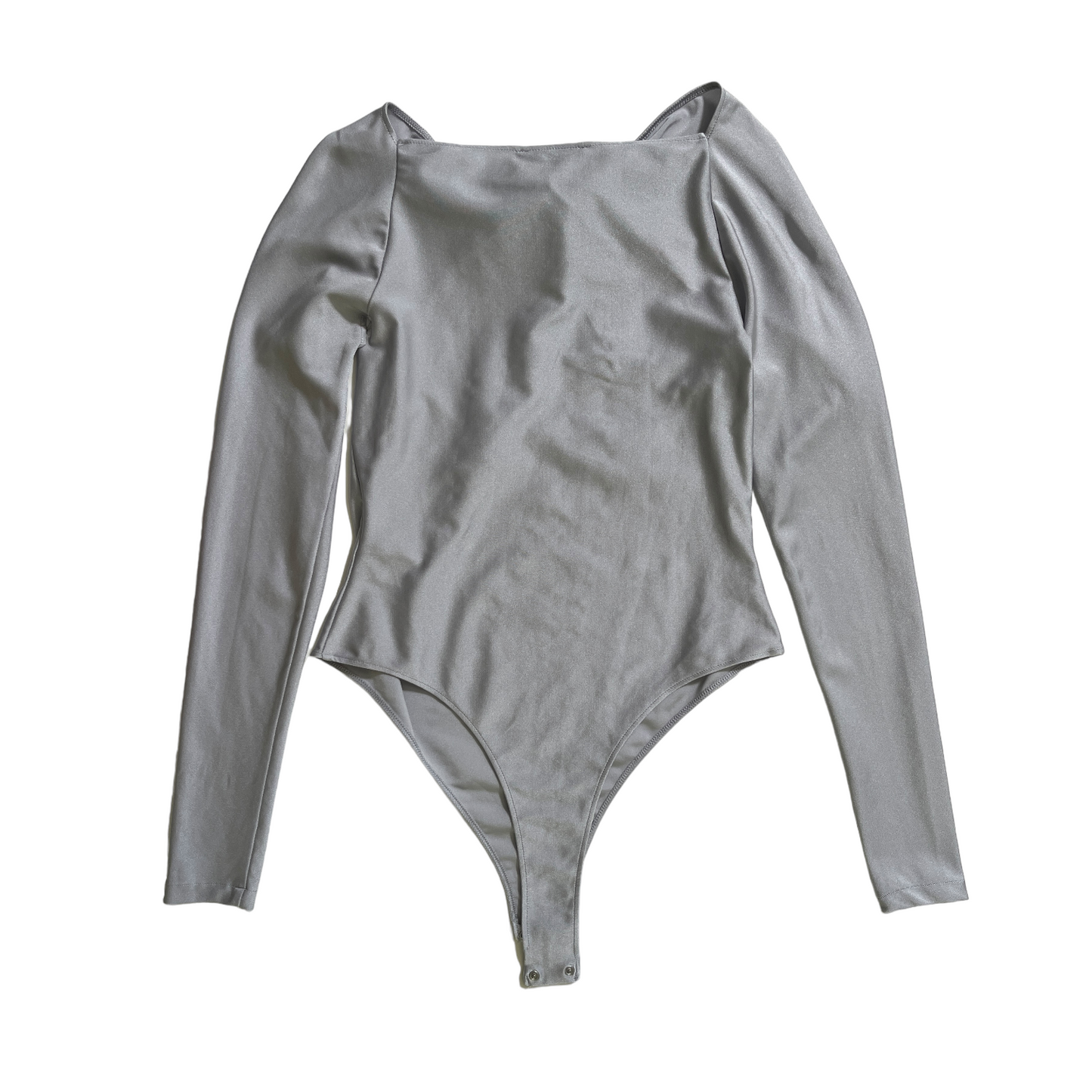 Coperni Twisted Cut Out Jersey Bodysuit in Pearl Grey