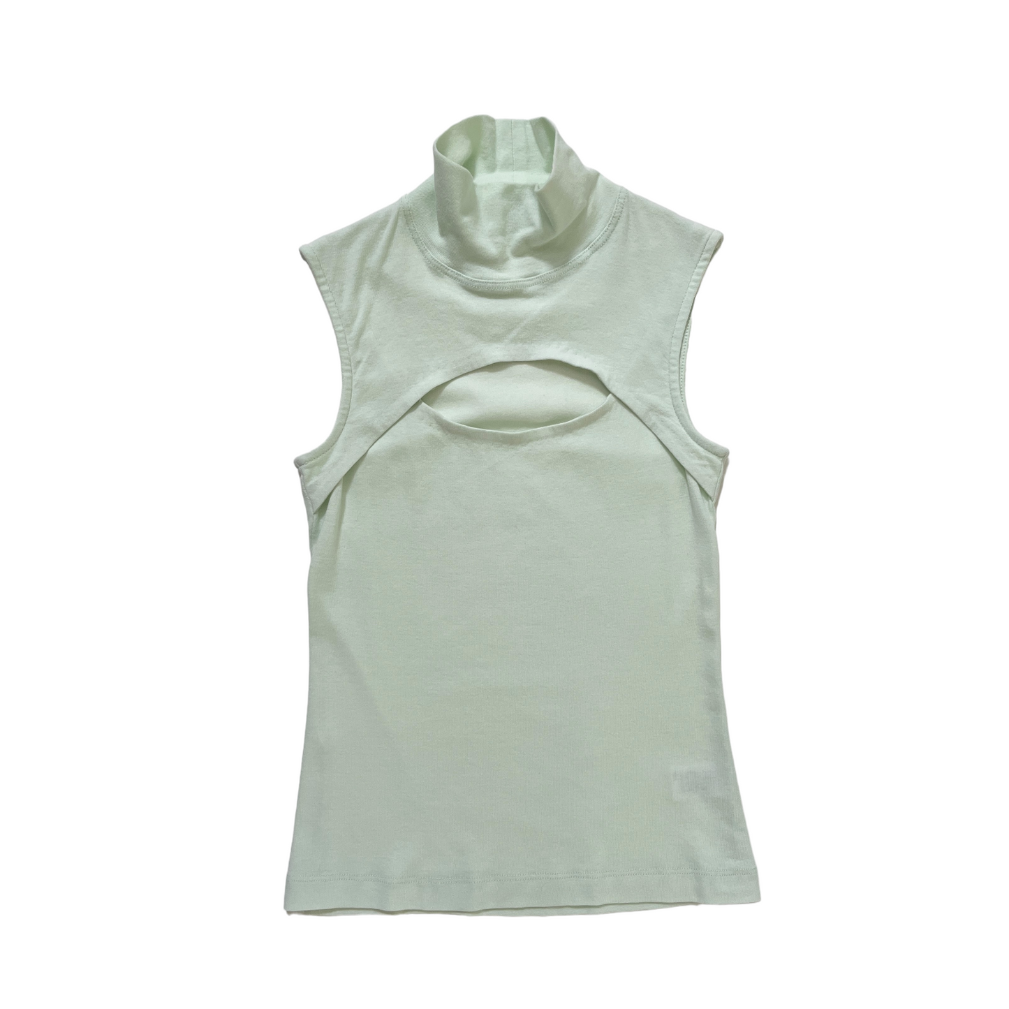 Rosetta Getty Sleeveless Cutout Turtleneck in Mint