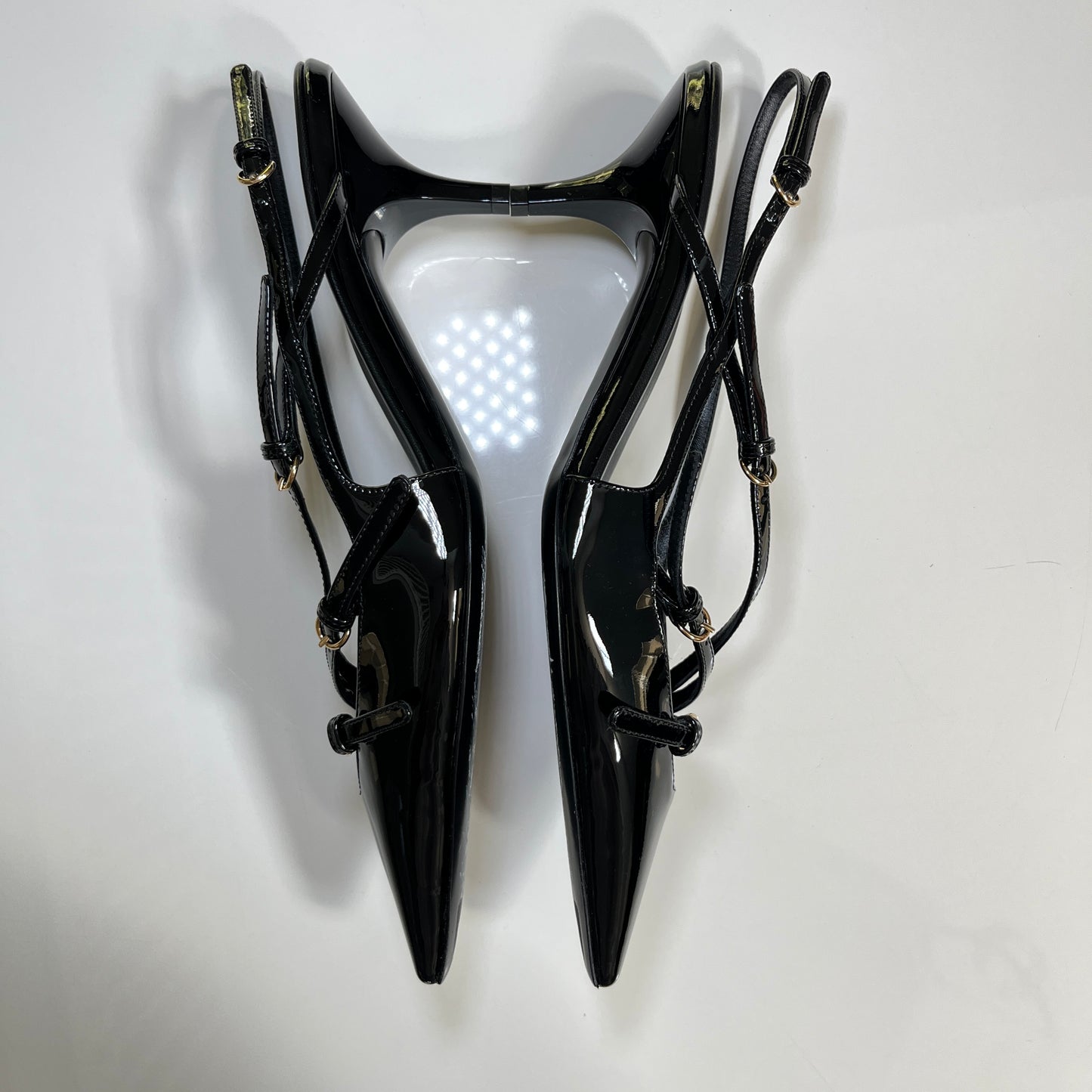 Miu Miu Heel Sandal in Vernice Nero