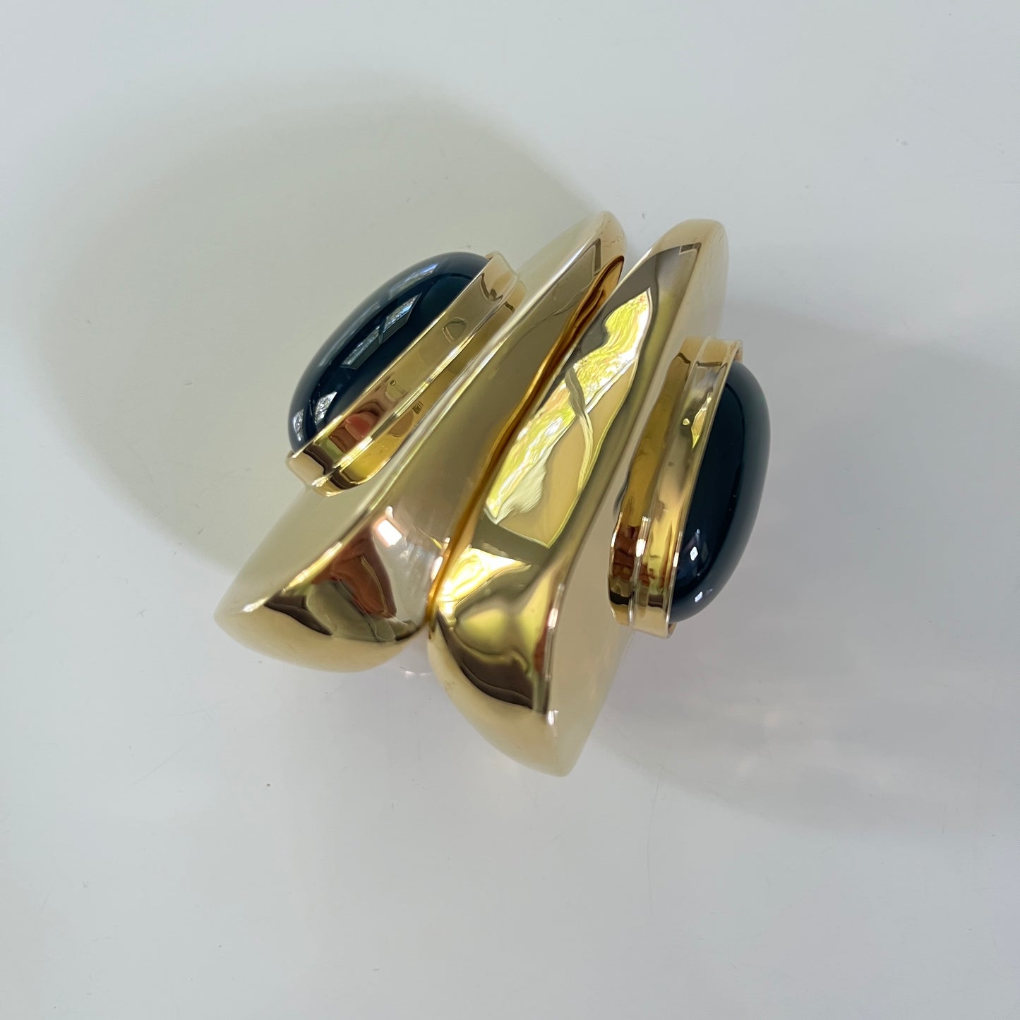 Saint Laurent Earrings in Or Laiton & Vert