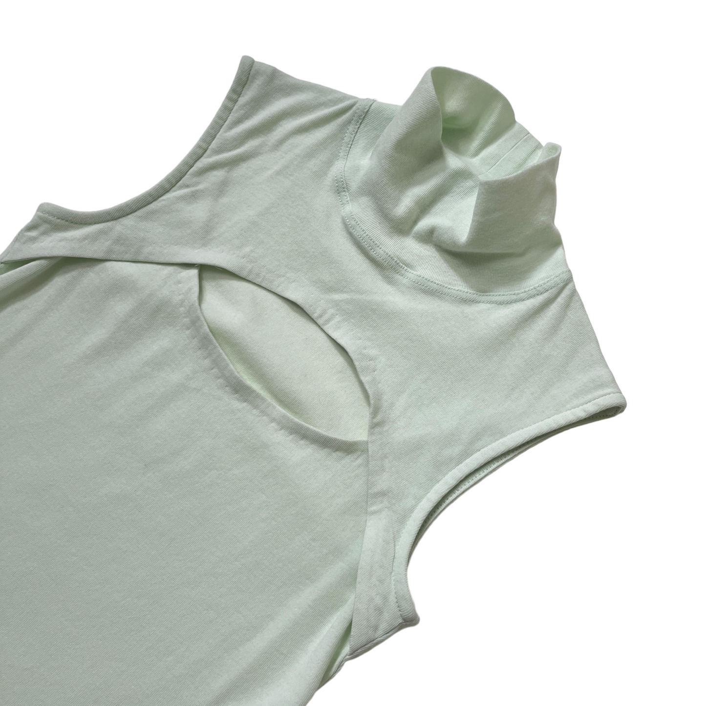Rosetta Getty Sleeveless Cutout Turtleneck in Mint