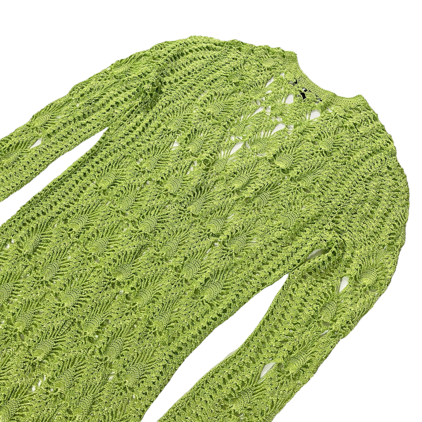 SER.O.YA Allison Crochet Cardigan in Lime