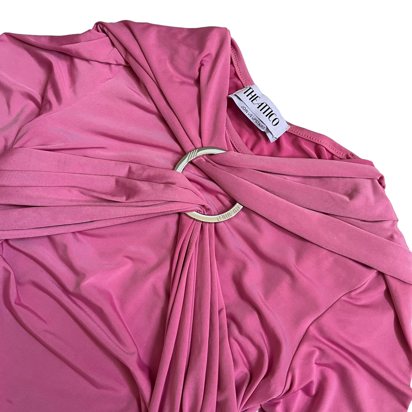 THE ATTICO Fran Mini Dress in Shocking Pink