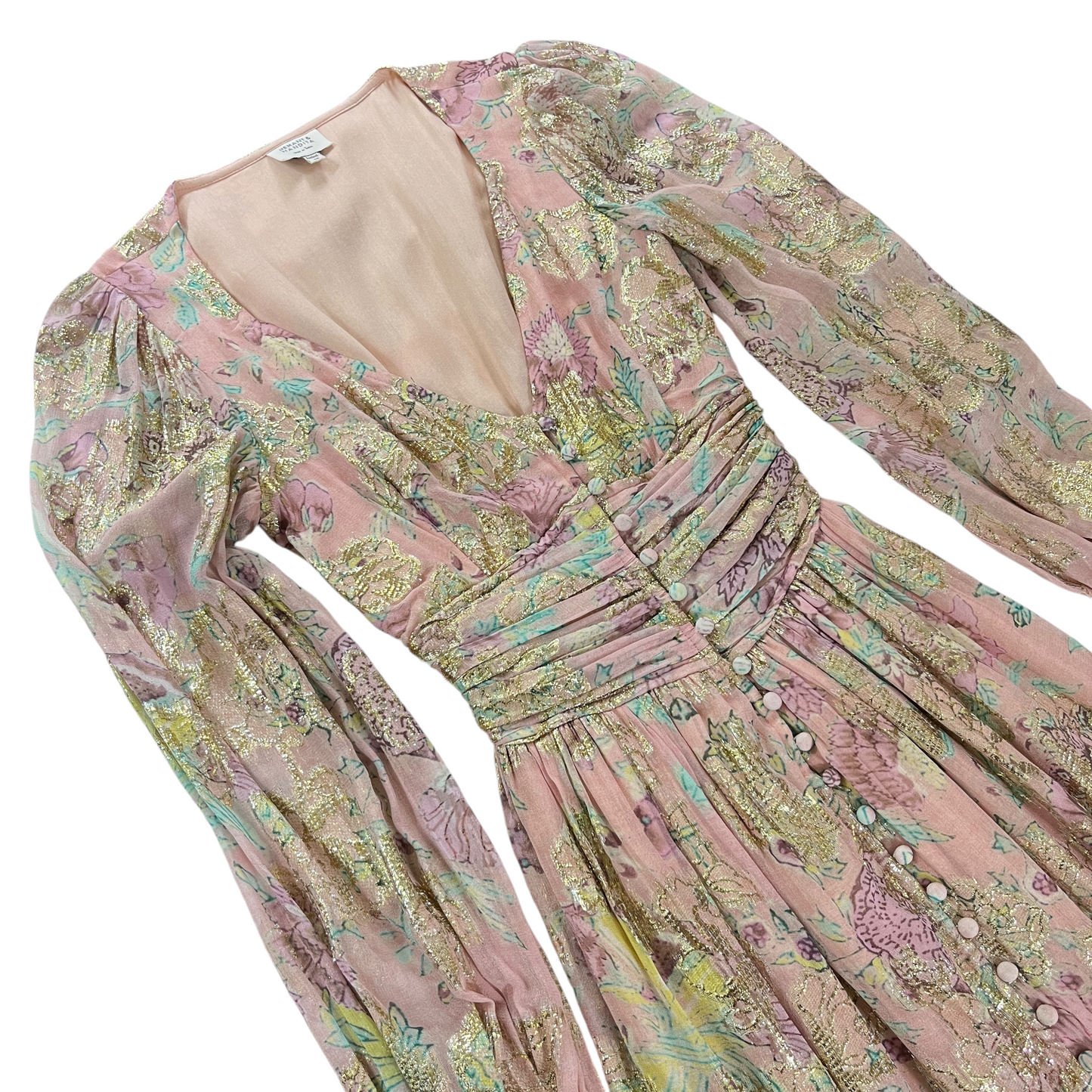 HEMANT AND NANDITA Nora Maxi Dress in Rose Pink