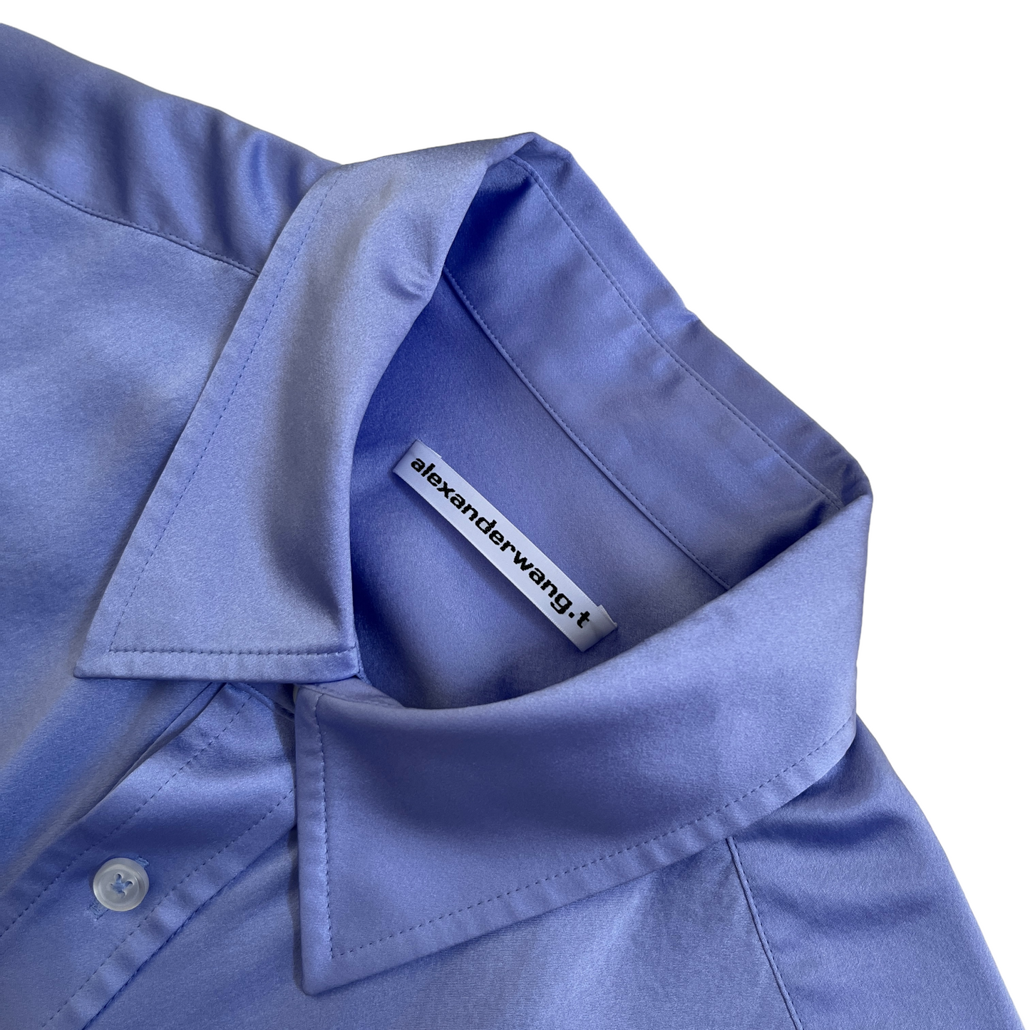 Alexander Wang Threaded Placket Draped Shirt Dress in Easter Egg