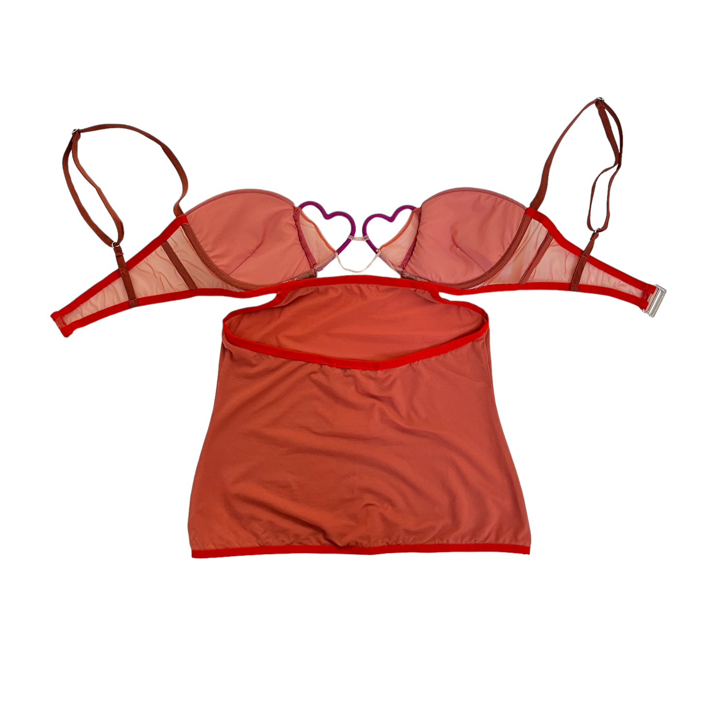 Nensi Dojaka Heart Bra Top in Autumn Glaze