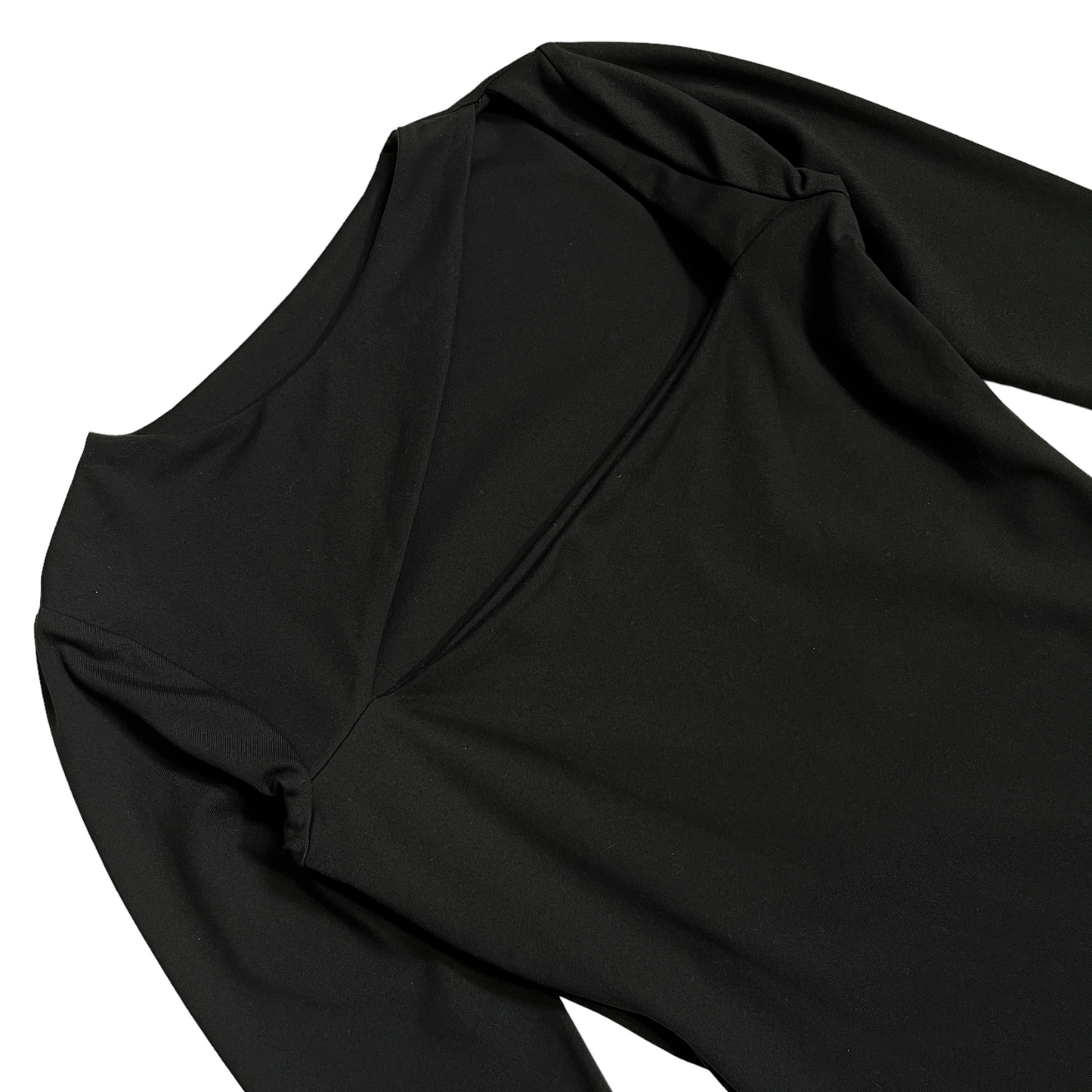 Susana Monaco Angle Cut Out Long Sleeve Dress in Black