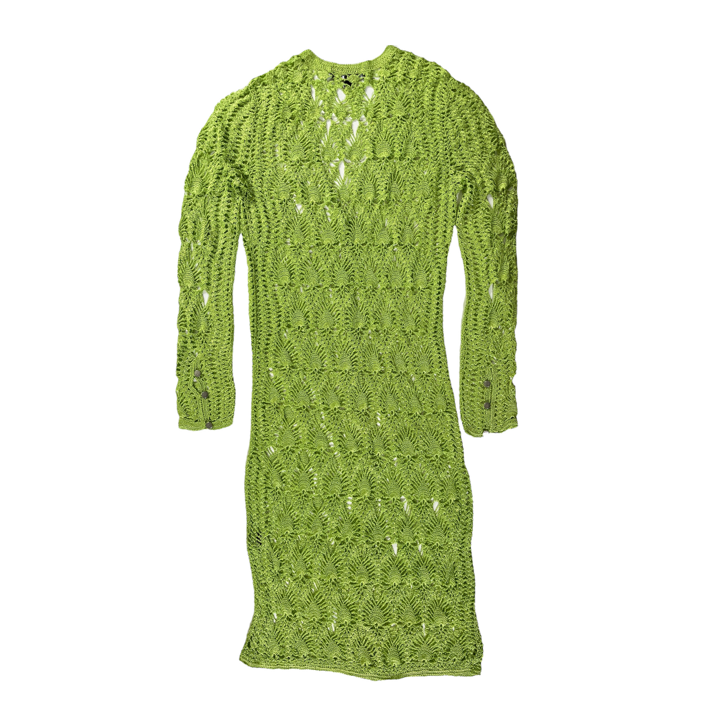 SER.O.YA Allison Crochet Cardigan in Lime