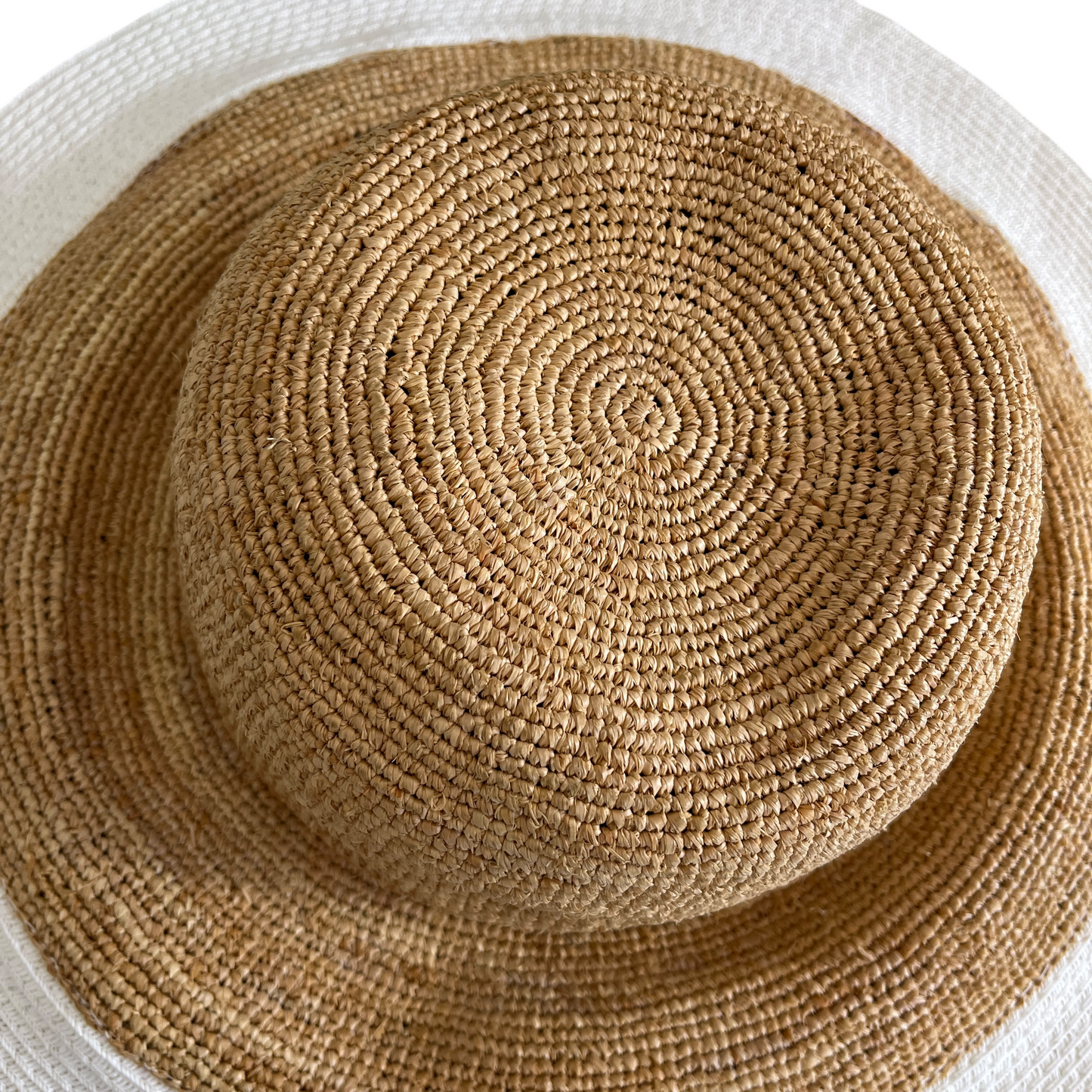 florabella Lucia Brim Sunhat in Natural & White