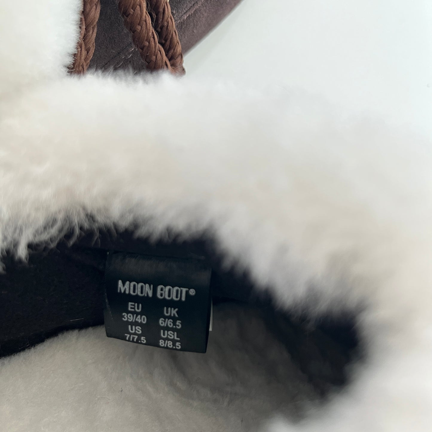 MOON BOOT Evx Mule Suede Bead in Dark Brown & Natural