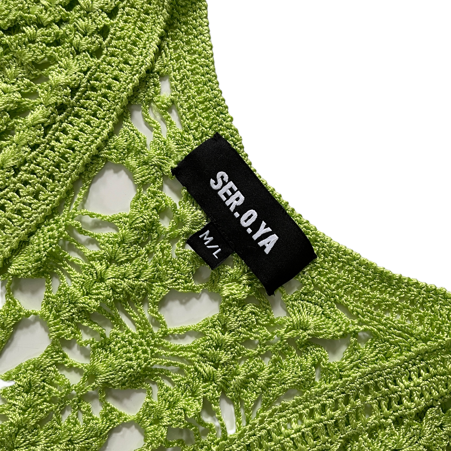 SER.O.YA Allison Crochet Cardigan in Lime