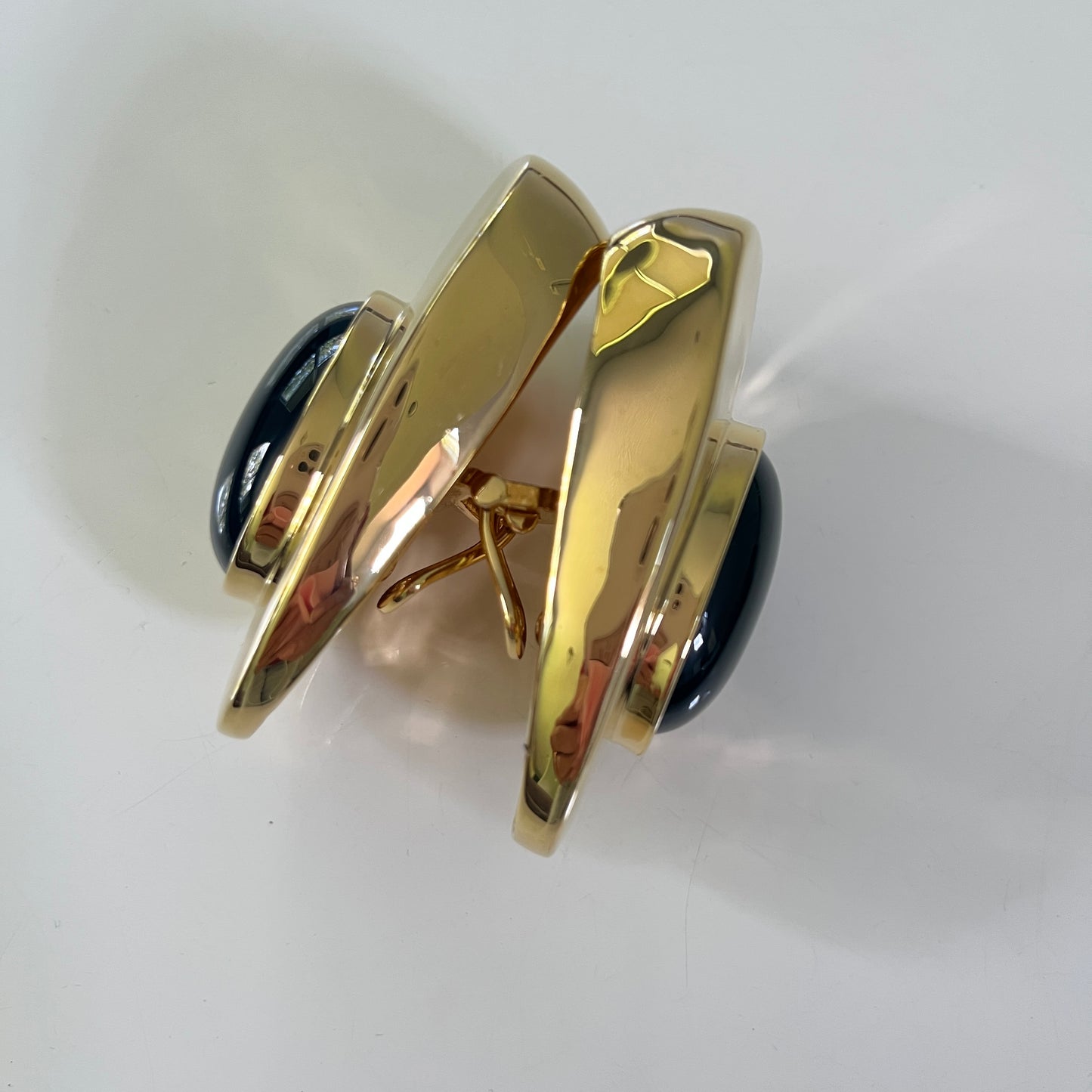 Saint Laurent Earrings in Or Laiton & Vert