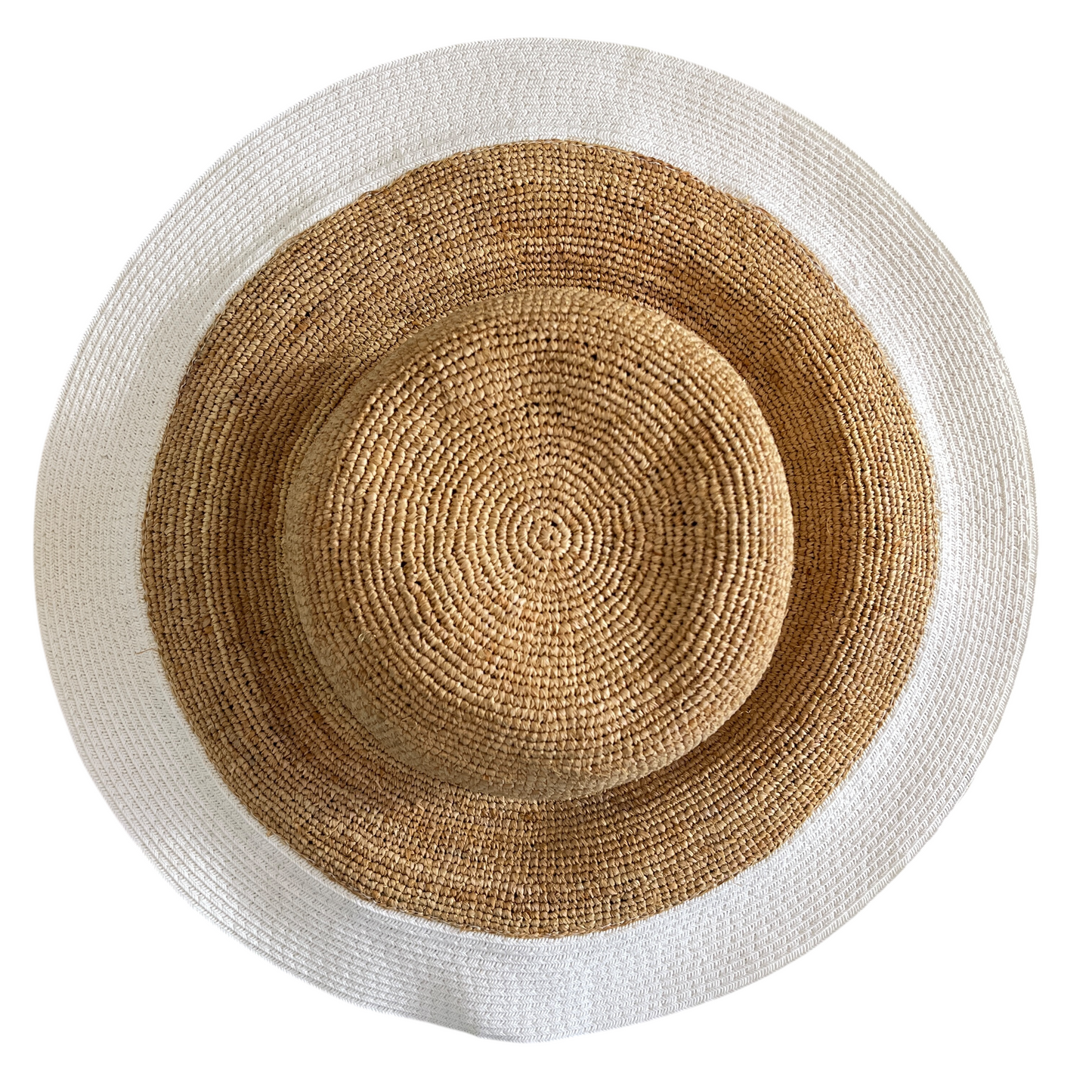 florabella Lucia Brim Sunhat in Natural & White