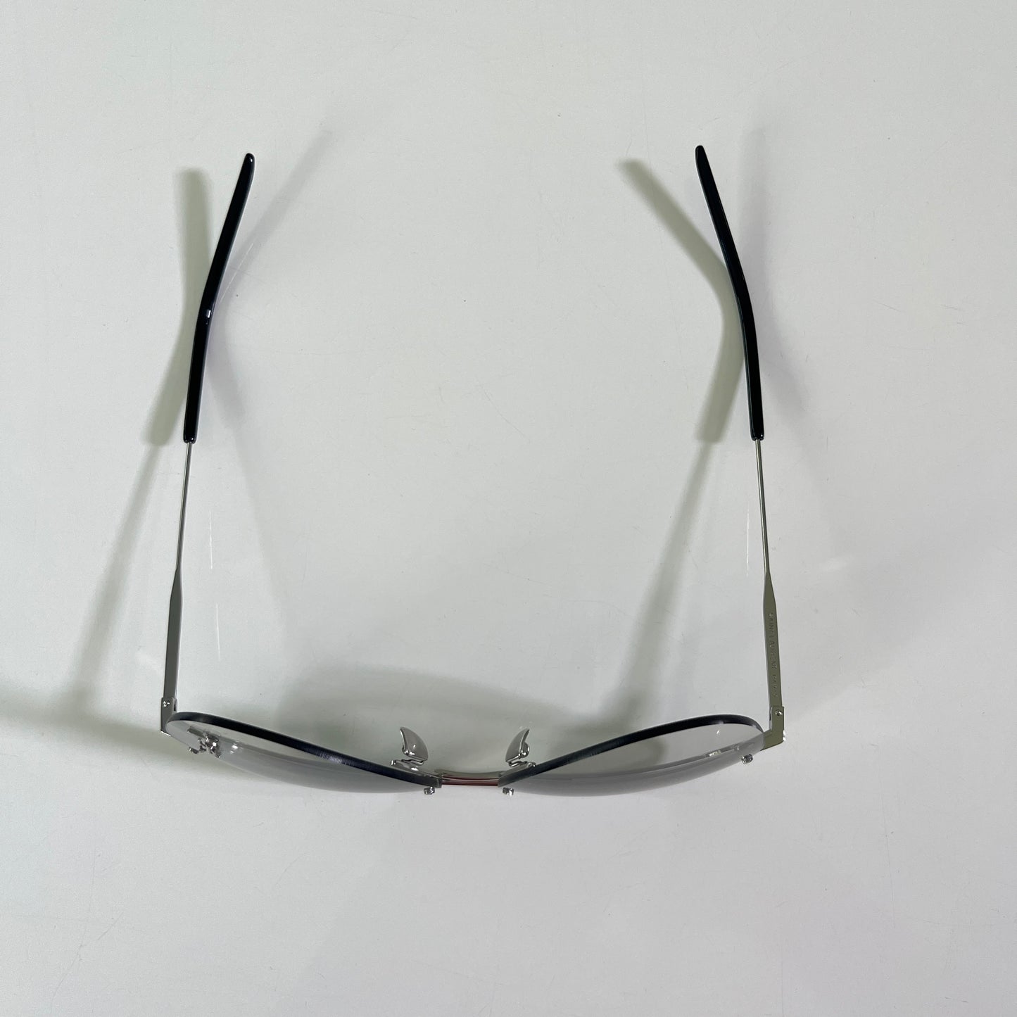 Saint Laurent Classic 11M Sunglasses in Shiny Silver & Gradient Grey